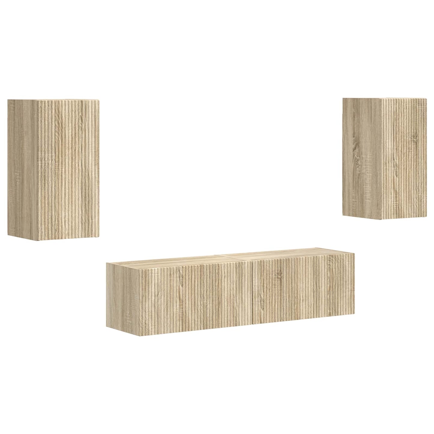 TV-Schrankset 4 pcs Sonoma-Eiche Holzwerkstoff