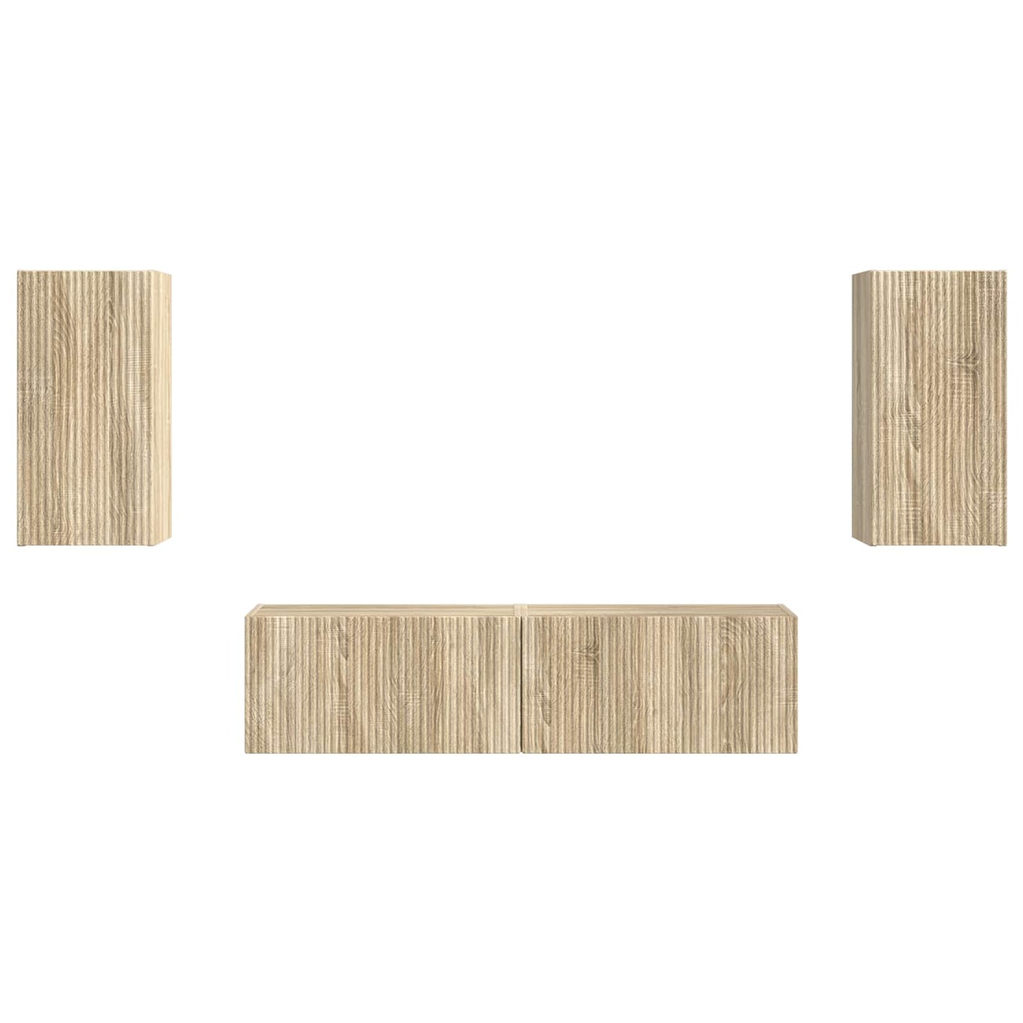 TV-Schrankset 4 pcs Sonoma-Eiche Holzwerkstoff