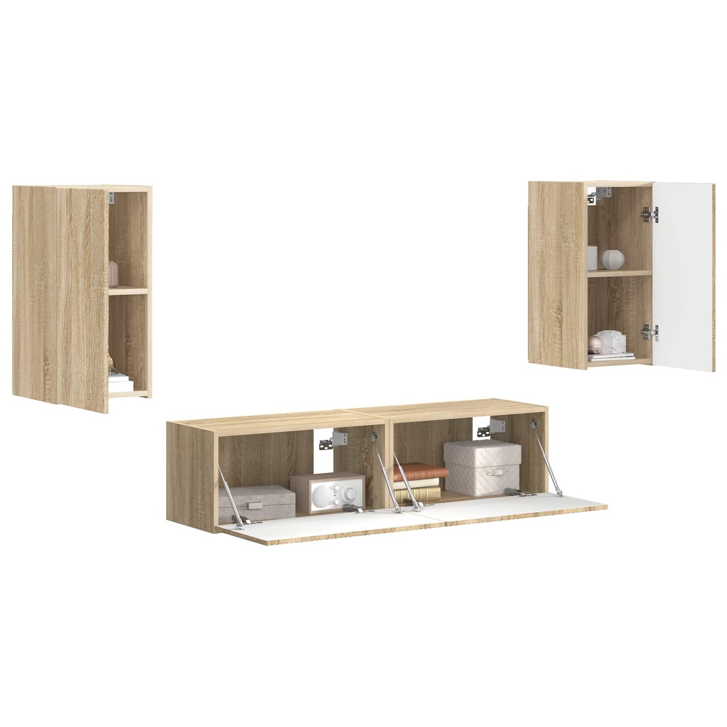 TV-Schrankset 4 pcs Sonoma-Eiche Holzwerkstoff