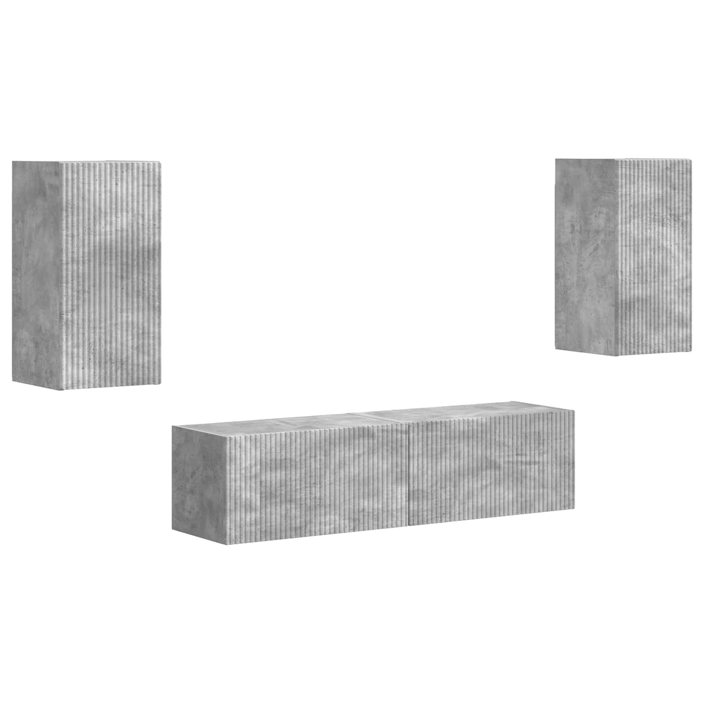 TV-Schrankset 4 pcs Beton Grau Holzwerkstoff