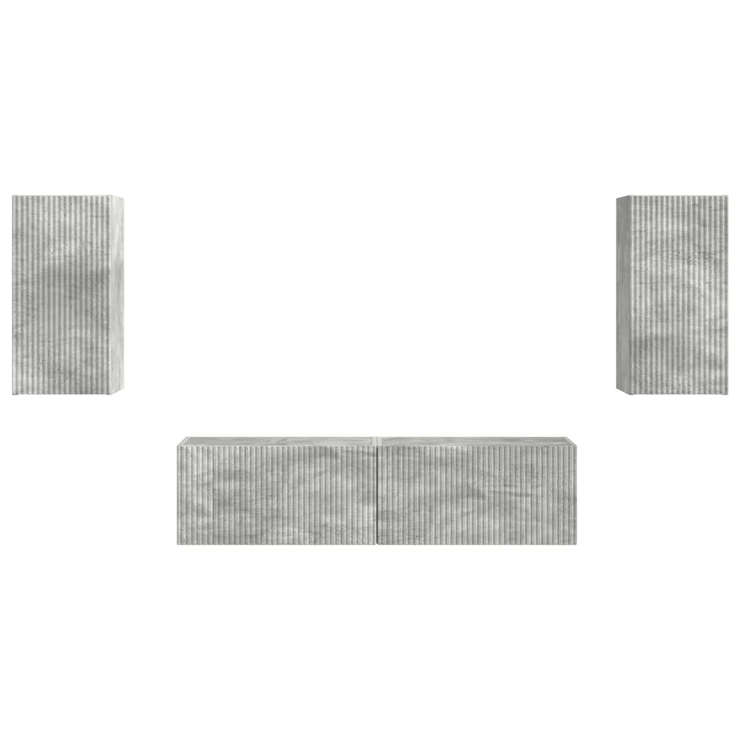 TV-Schrankset 4 pcs Beton Grau Holzwerkstoff