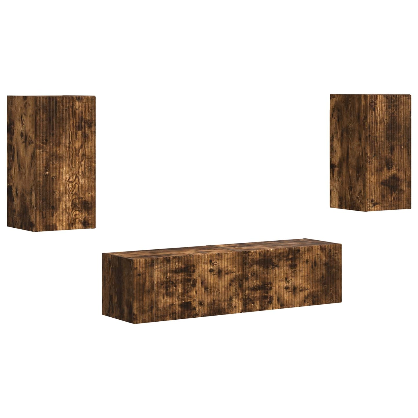TV-Schrankset 4 pcs Geräucherte Eiche Holzwerkstoff