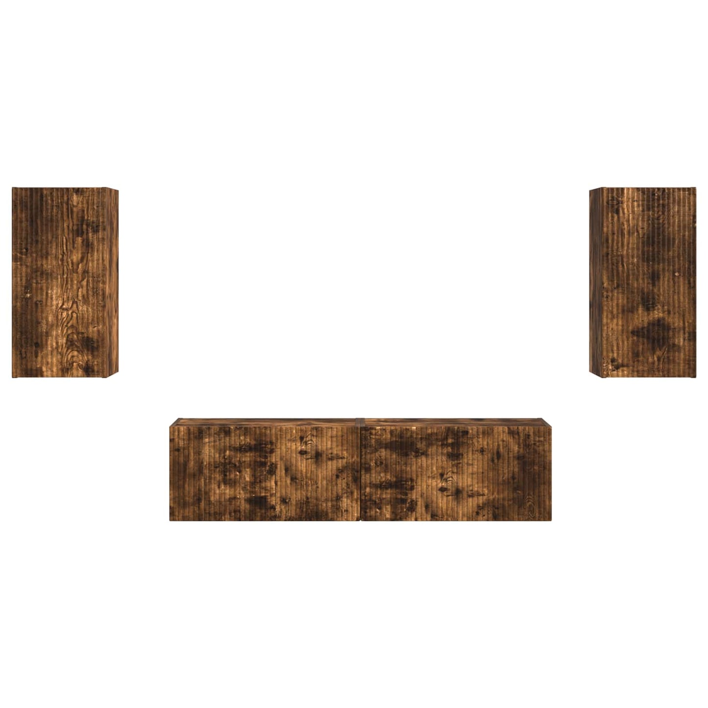 TV-Schrankset 4 pcs Geräucherte Eiche Holzwerkstoff