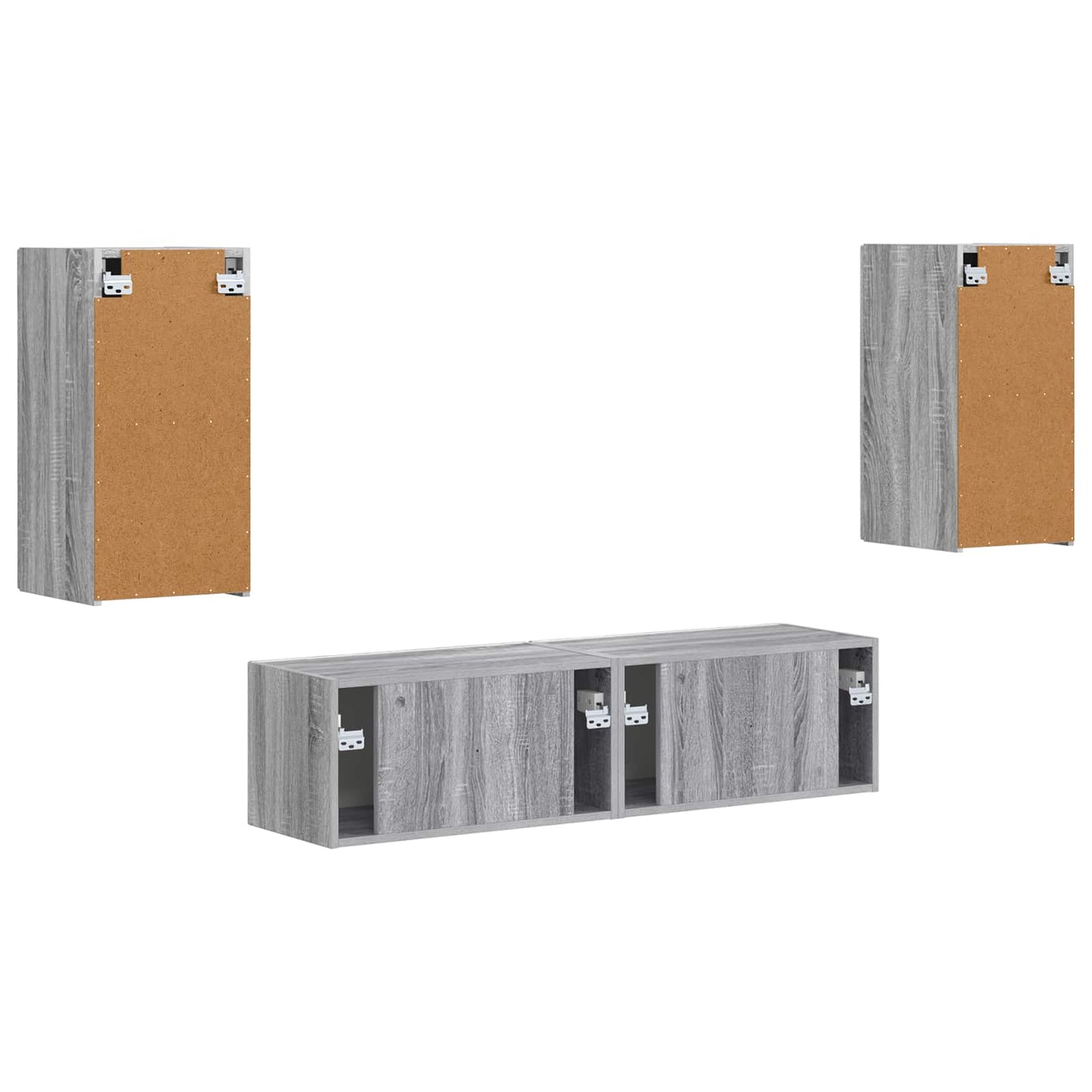 TV-Schrankset 4 pcs Graues Sonoma Holzwerkstoff
