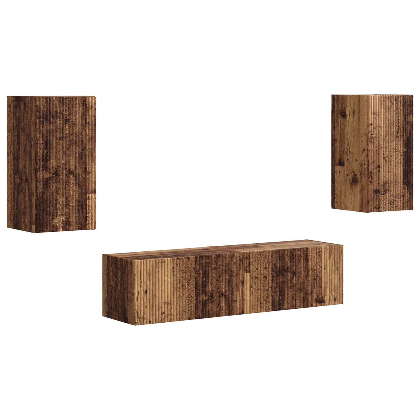 TV-Schrankset 4 pcs Altholz Holzwerkstoff