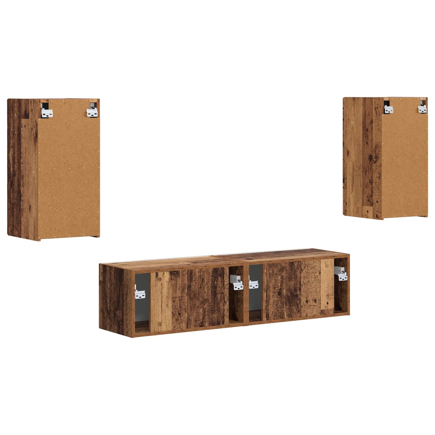 TV-Schrankset 4 pcs Altholz Holzwerkstoff