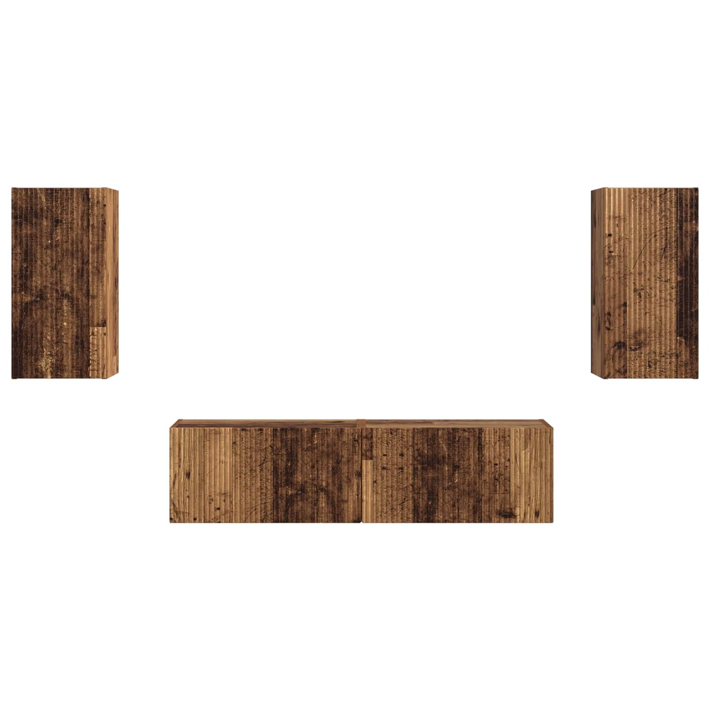 TV-Schrankset 4 pcs Altholz Holzwerkstoff