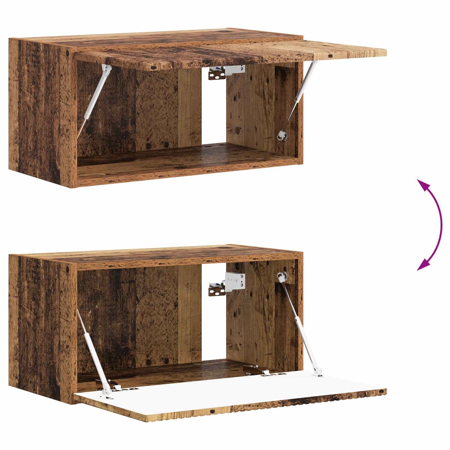 TV-Schrankset 4 pcs Altholz Holzwerkstoff