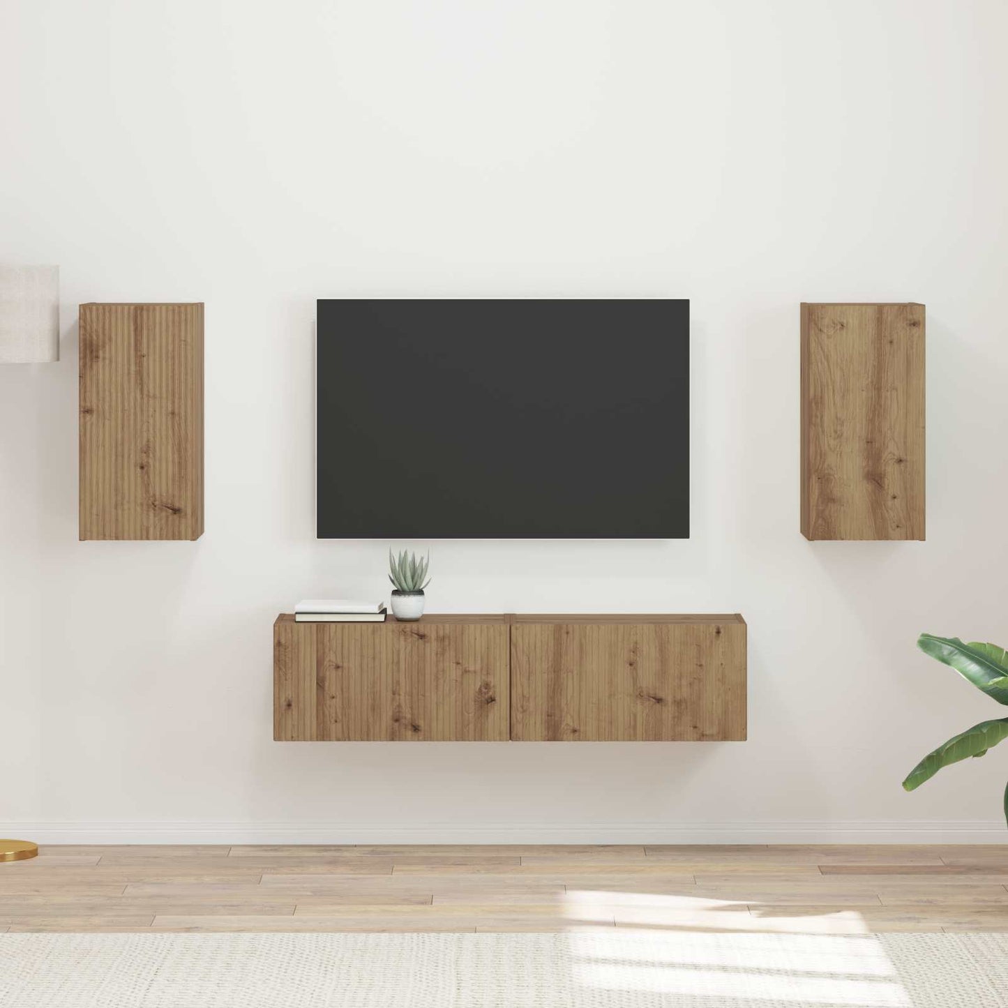 TV-Schrankset 4 pcs Artisan-Eiche Holzwerkstoff