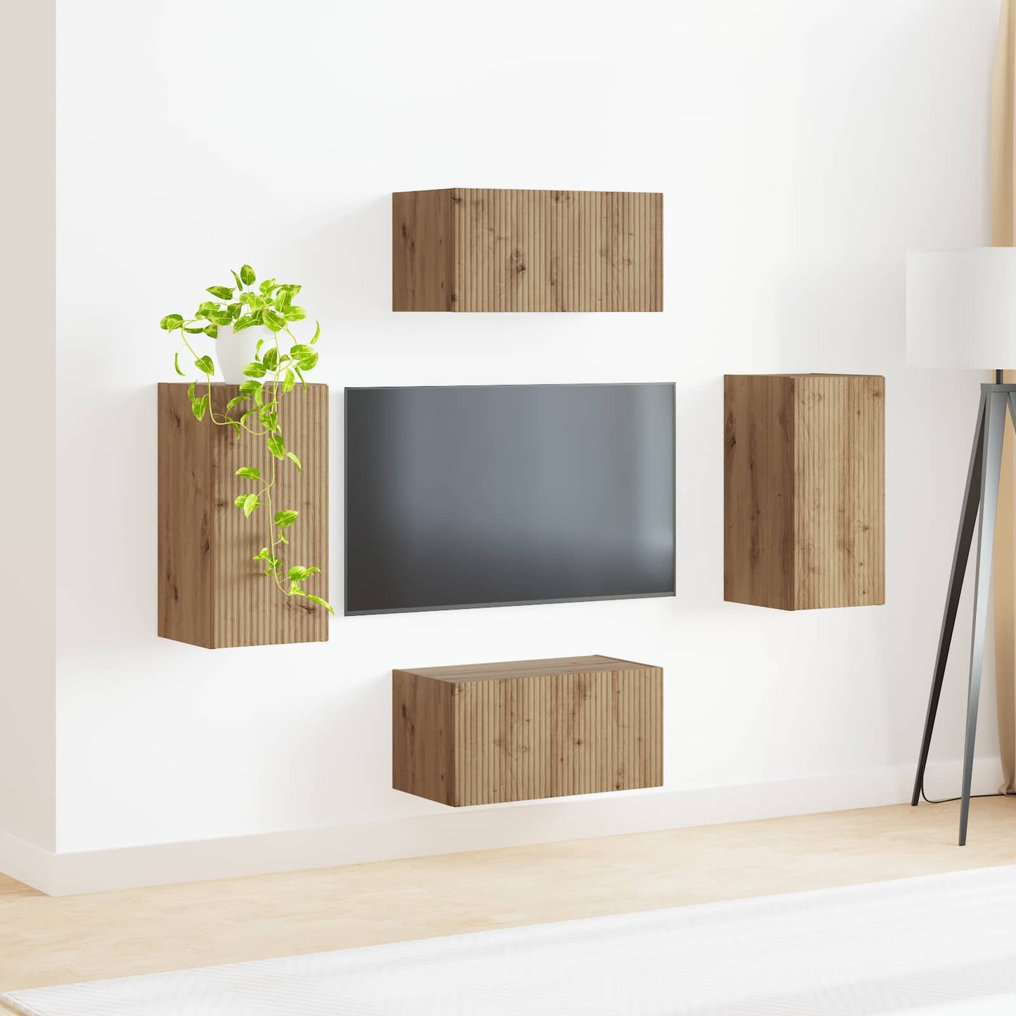 TV-Schrankset 4 pcs Artisan-Eiche Holzwerkstoff