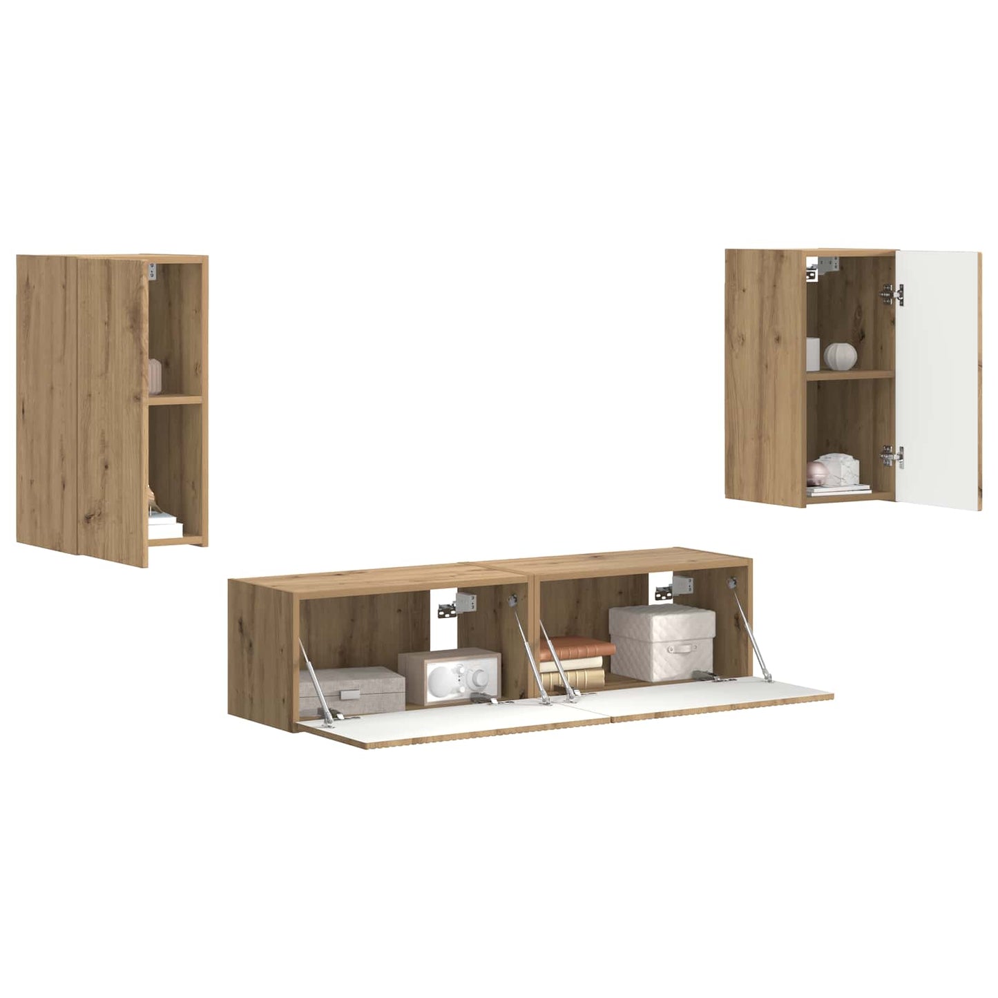 TV-Schrankset 4 pcs Artisan-Eiche Holzwerkstoff
