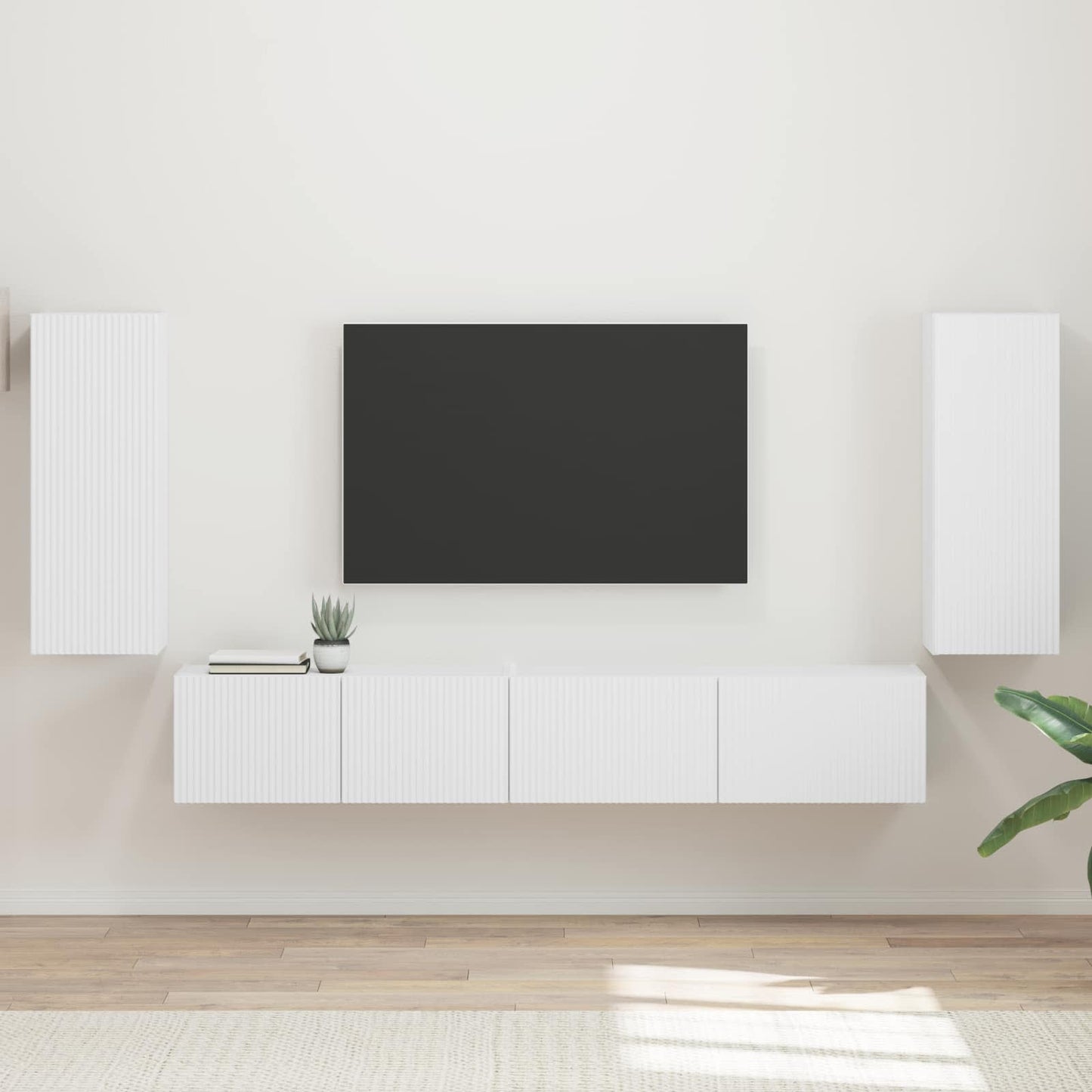 TV-Schrankset 4 pcs Weiß Holzwerkstoff
