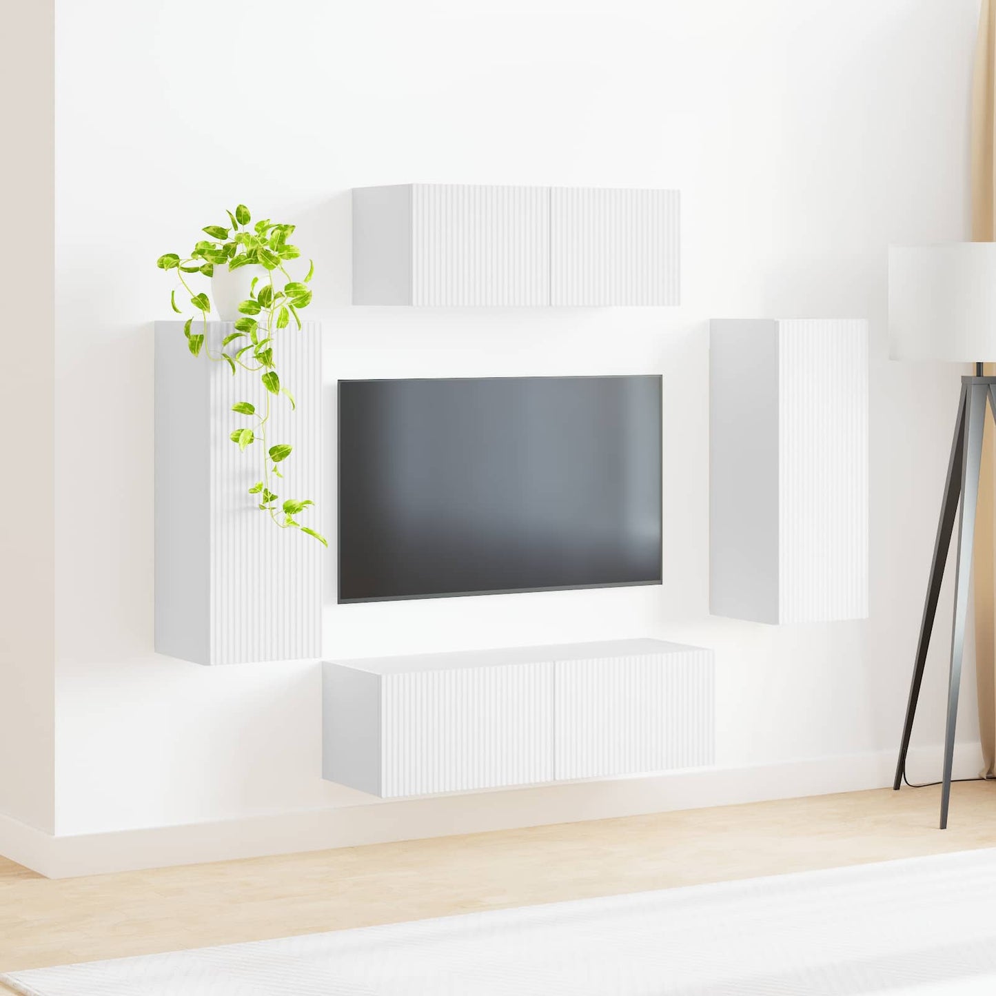 TV-Schrankset 4 pcs Weiß Holzwerkstoff
