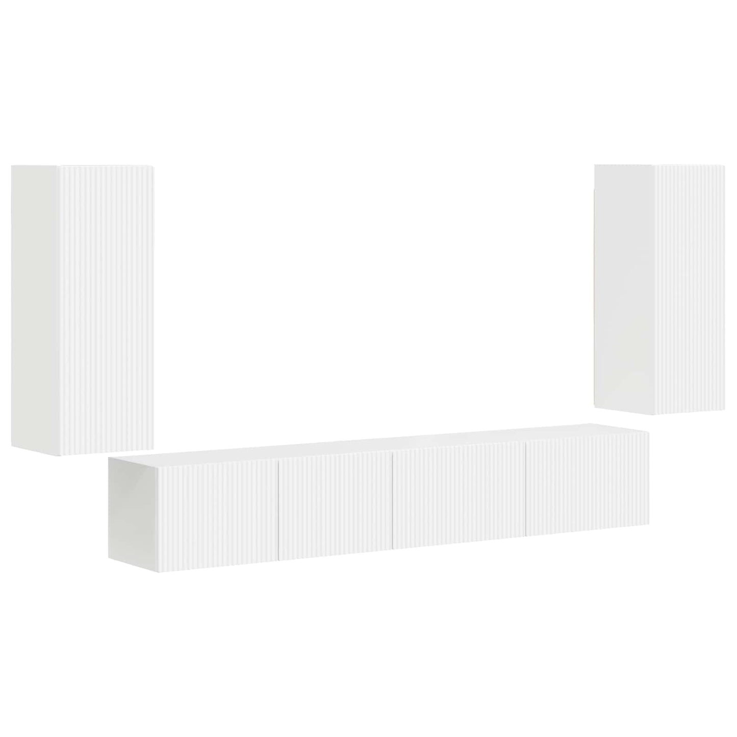 TV-Schrankset 4 pcs Weiß Holzwerkstoff
