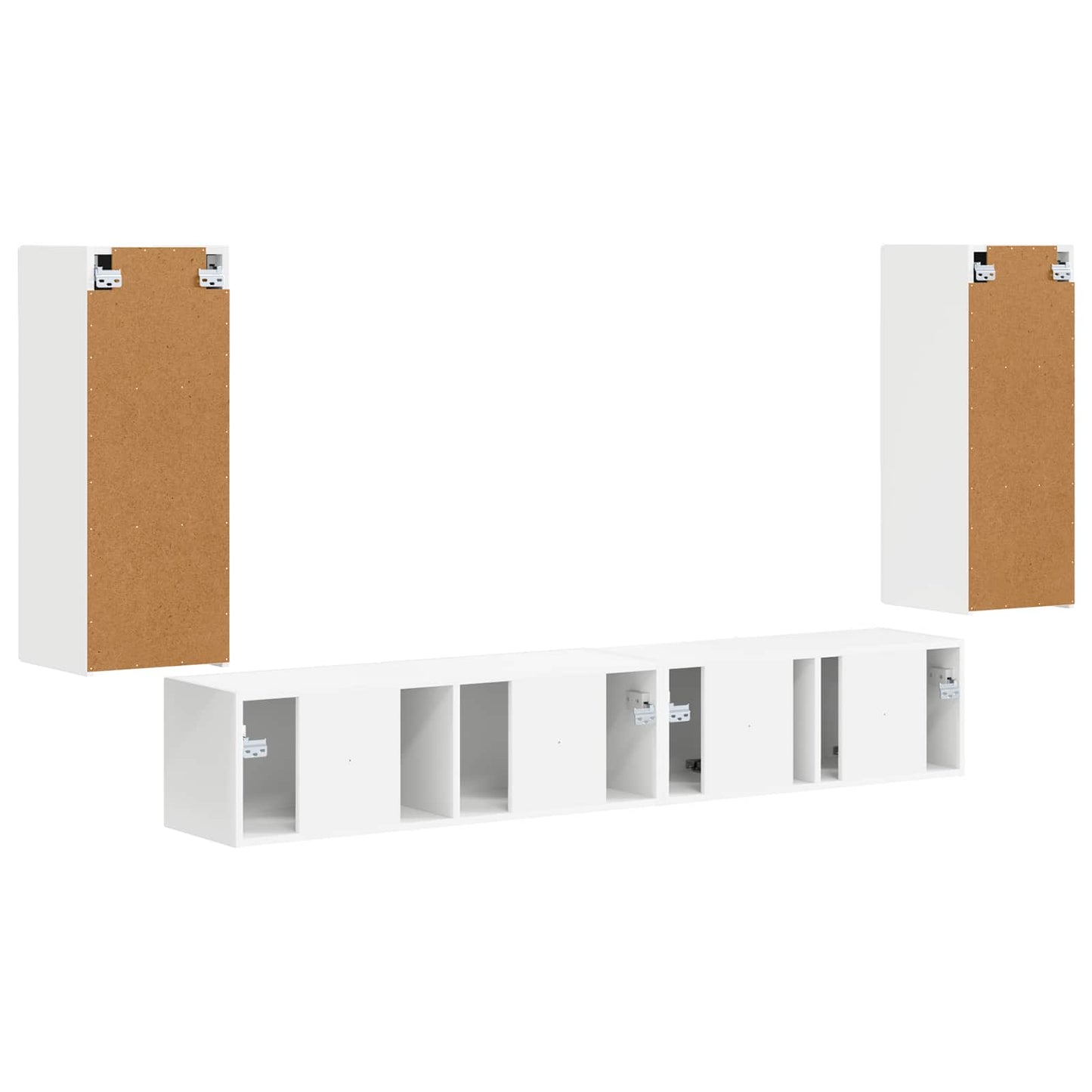 TV-Schrankset 4 pcs Weiß Holzwerkstoff