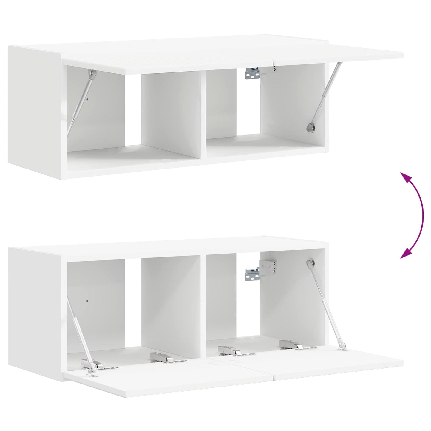 TV-Schrankset 4 pcs Weiß Holzwerkstoff
