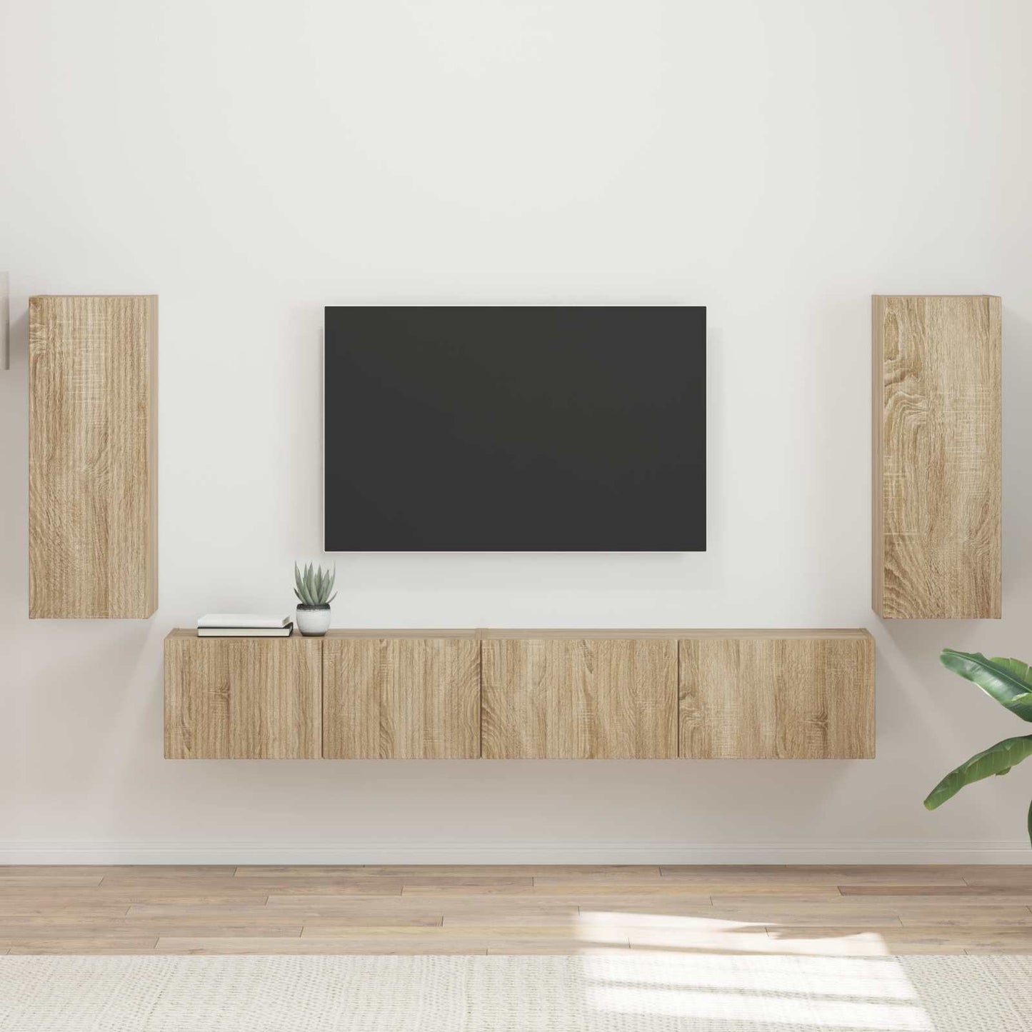 TV-Schrankset 4 pcs Sonoma-Eiche Holzwerkstoff