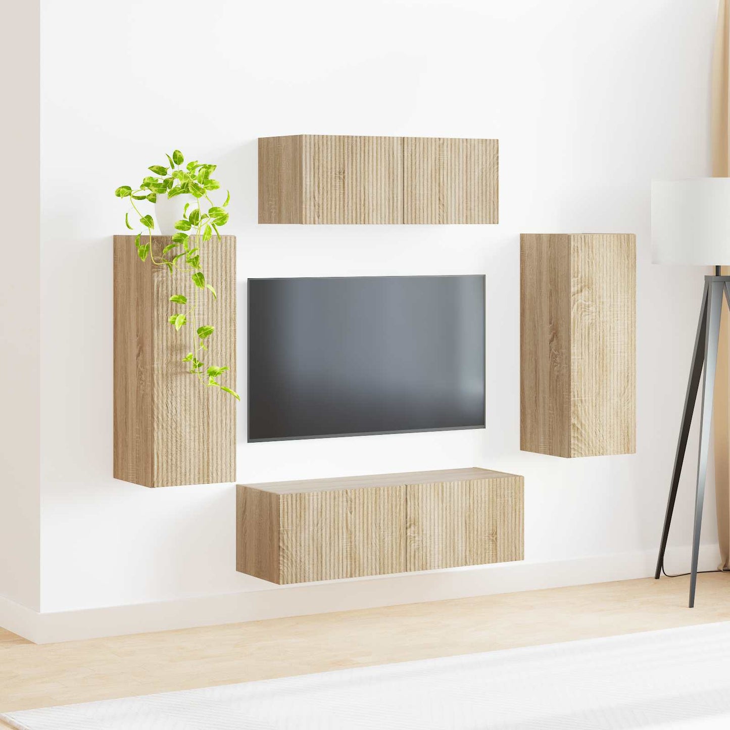 TV-Schrankset 4 pcs Sonoma-Eiche Holzwerkstoff