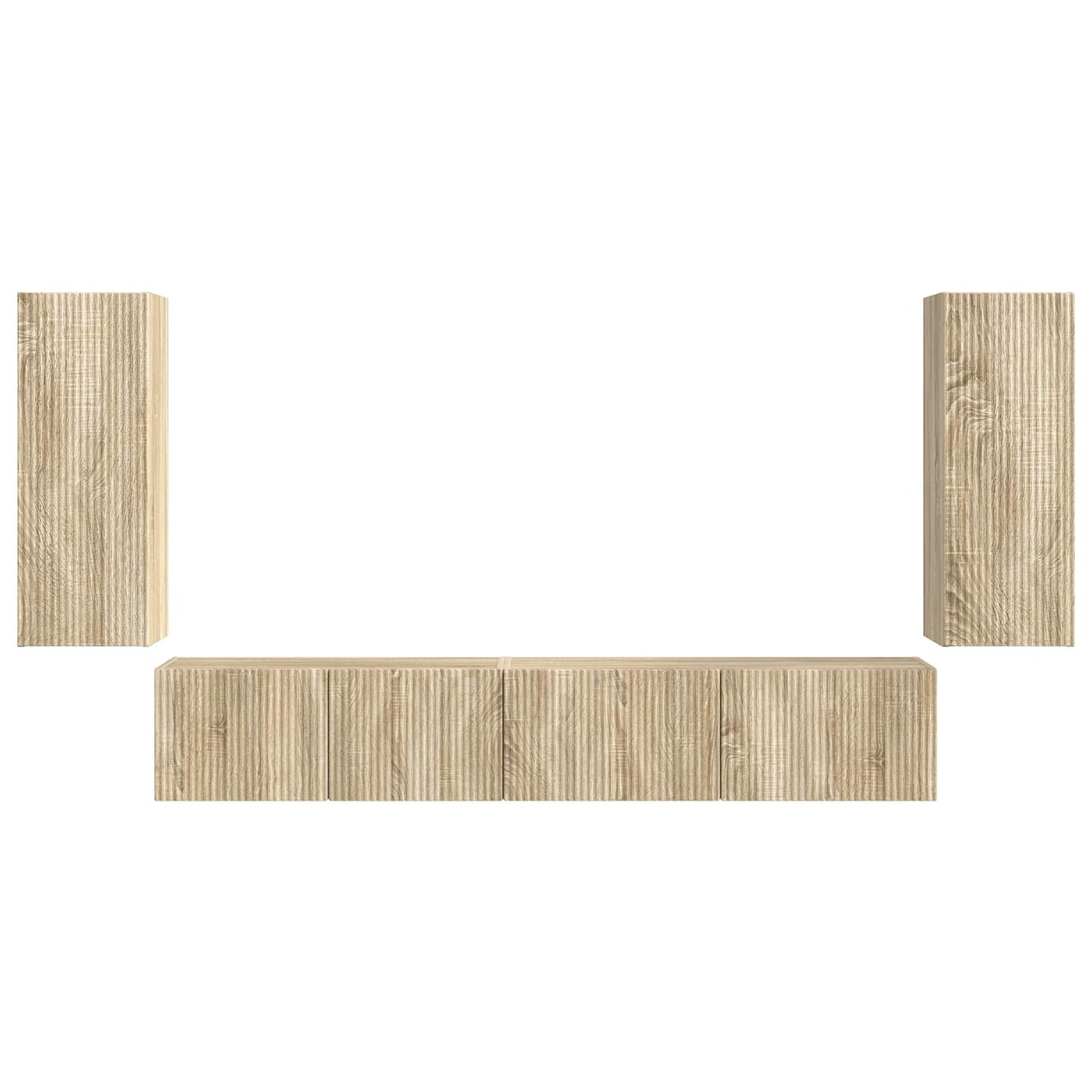 TV-Schrankset 4 pcs Sonoma-Eiche Holzwerkstoff