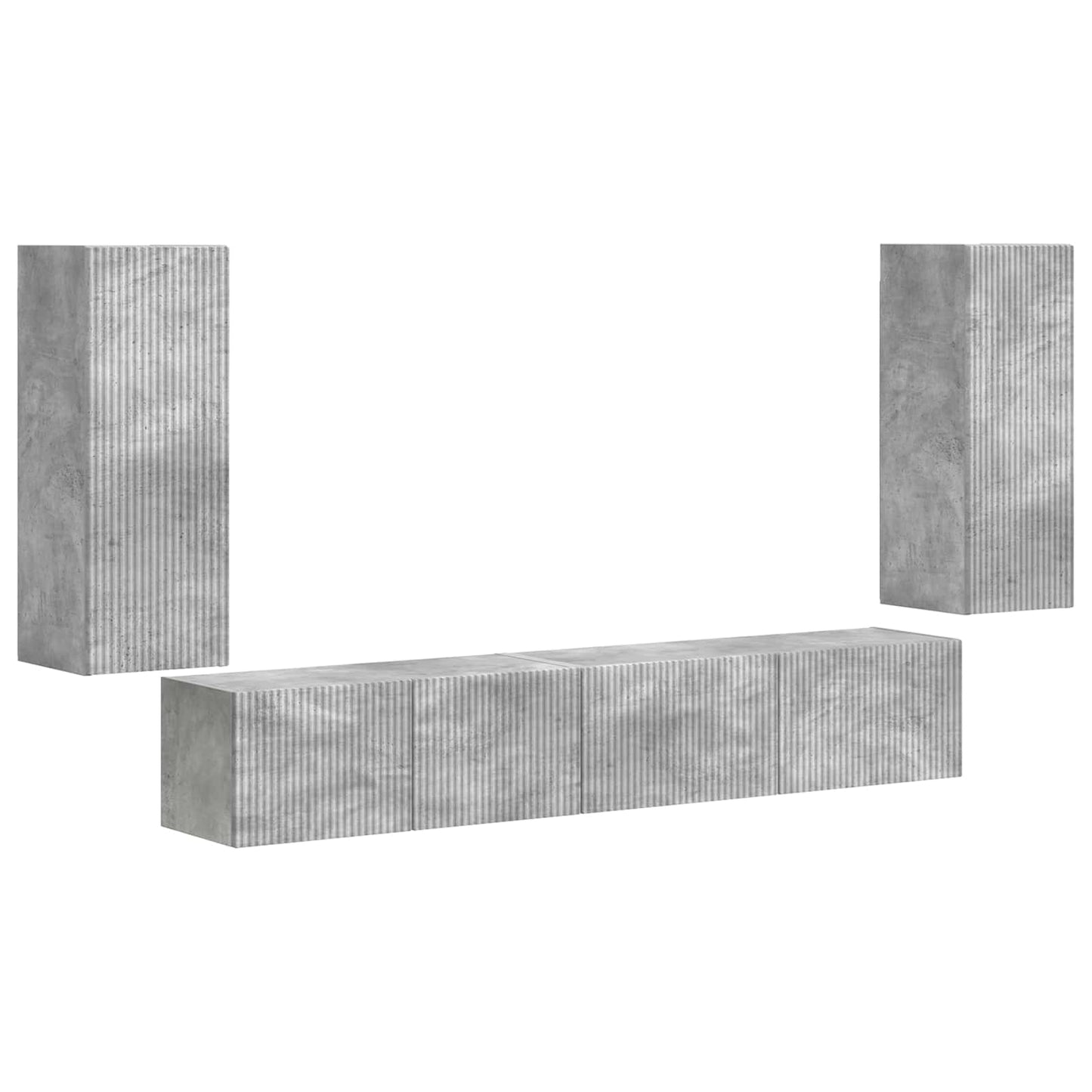 TV-Schrankset 4 pcs Beton Grau Holzwerkstoff