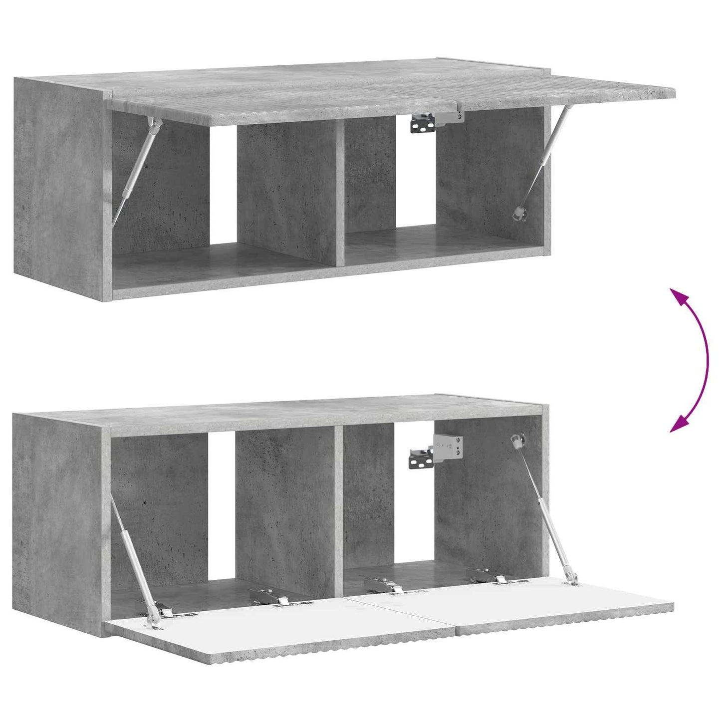 TV-Schrankset 4 pcs Beton Grau Holzwerkstoff