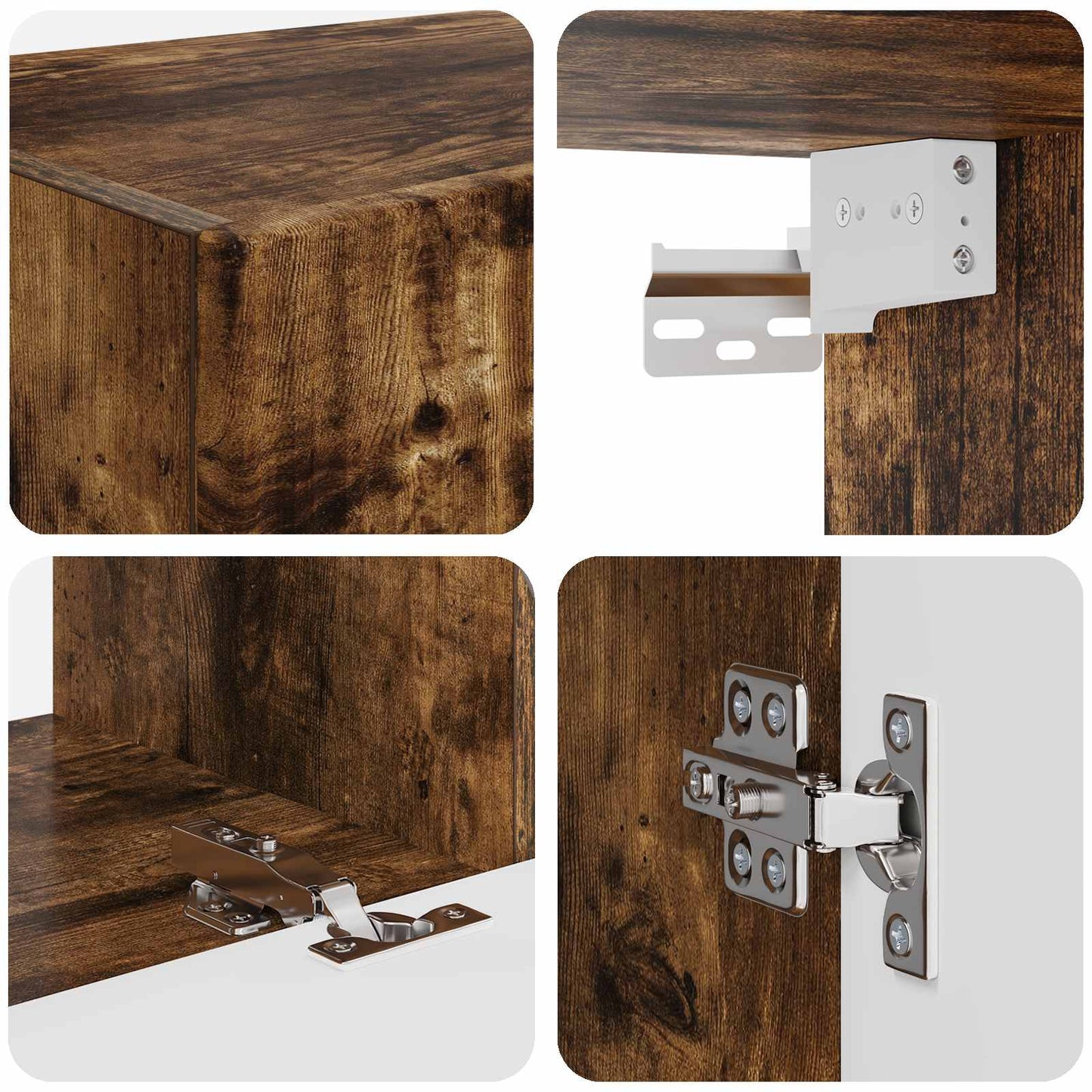TV-Schrankset 4 pcs Geräucherte Eiche Holzwerkstoff