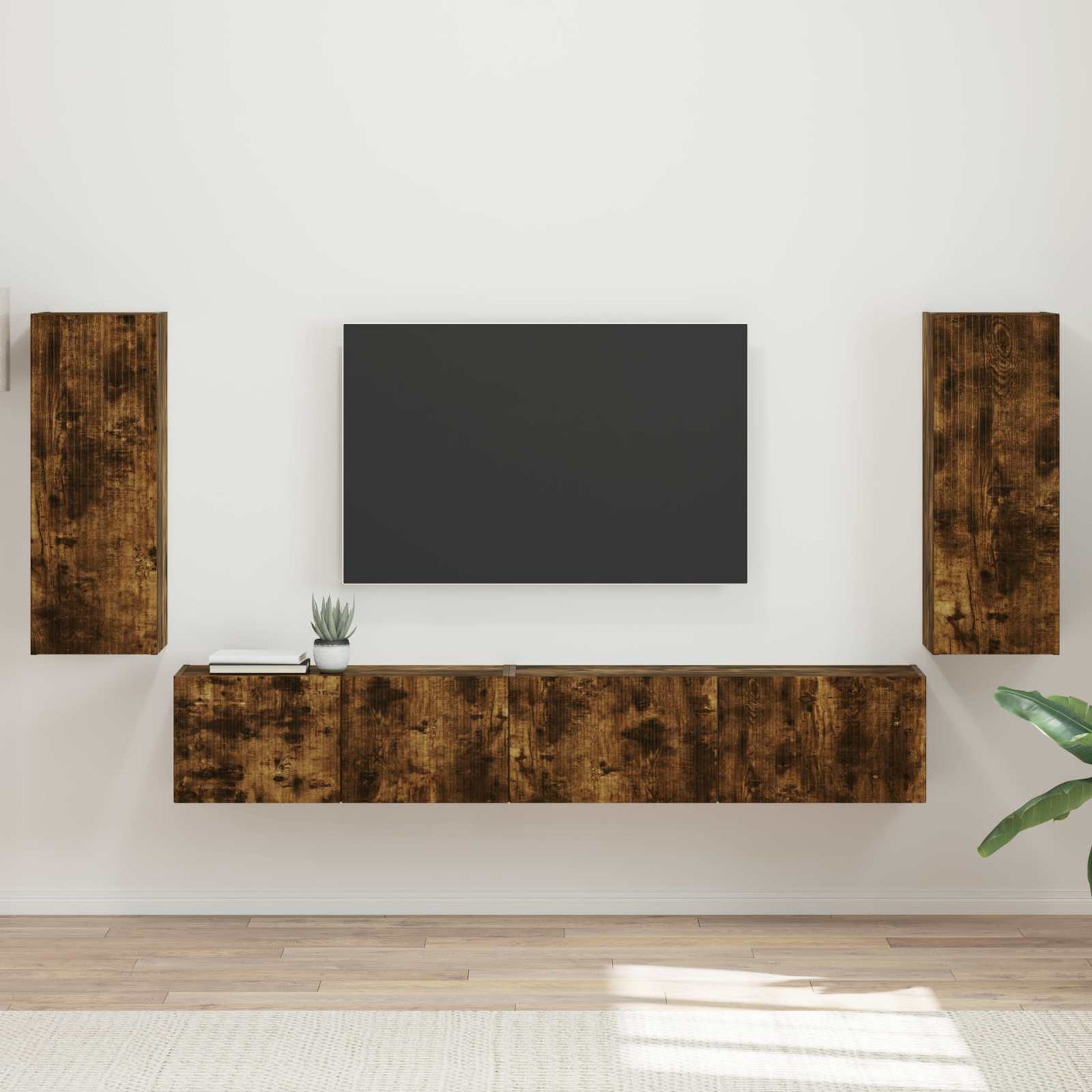 TV-Schrankset 4 pcs Geräucherte Eiche Holzwerkstoff