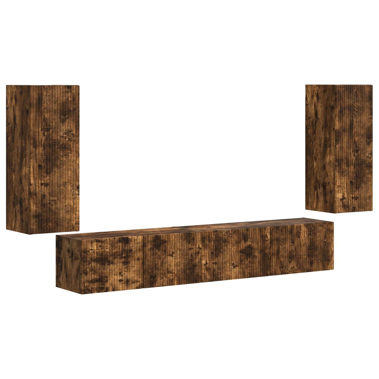 TV-Schrankset 4 pcs Geräucherte Eiche Holzwerkstoff