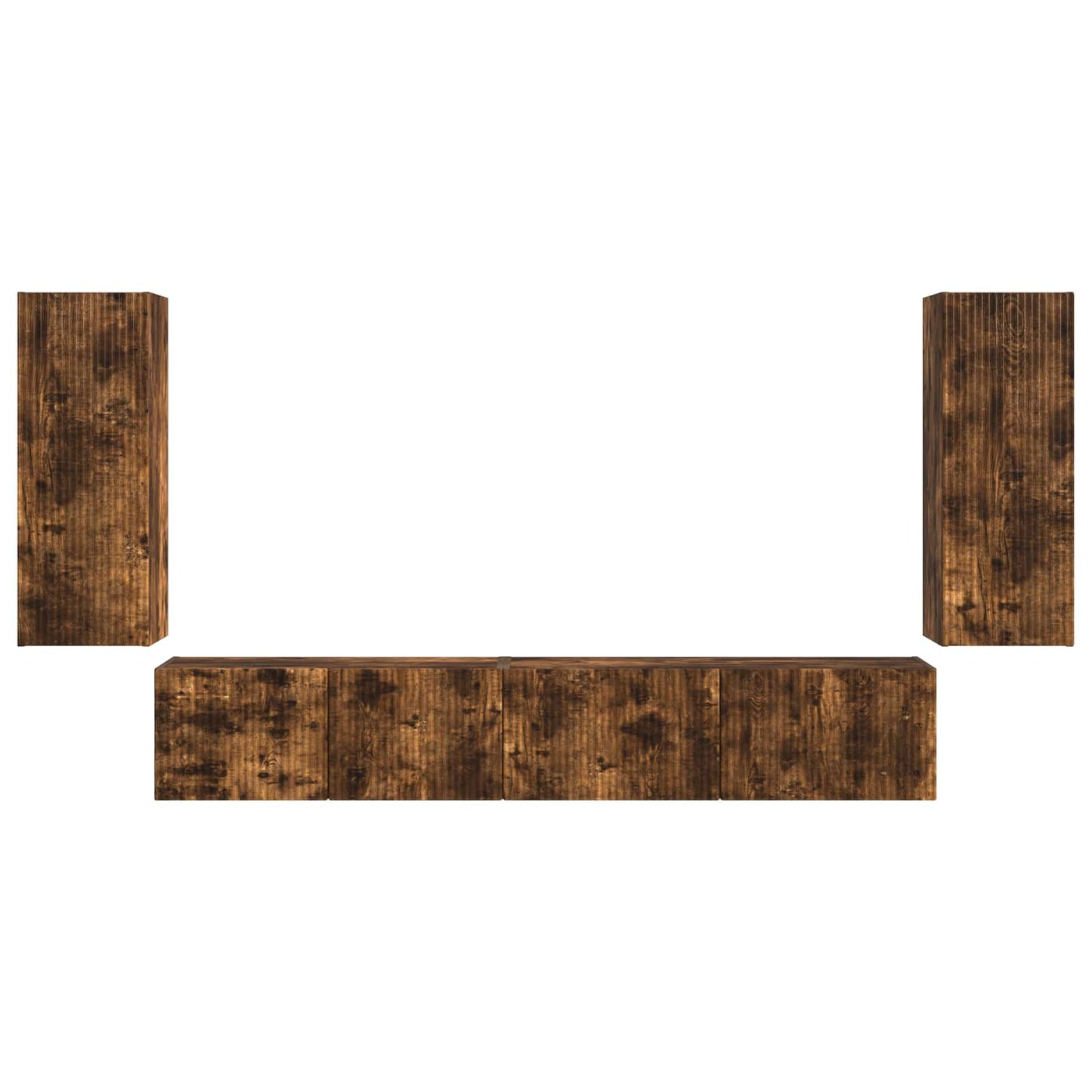 TV-Schrankset 4 pcs Geräucherte Eiche Holzwerkstoff