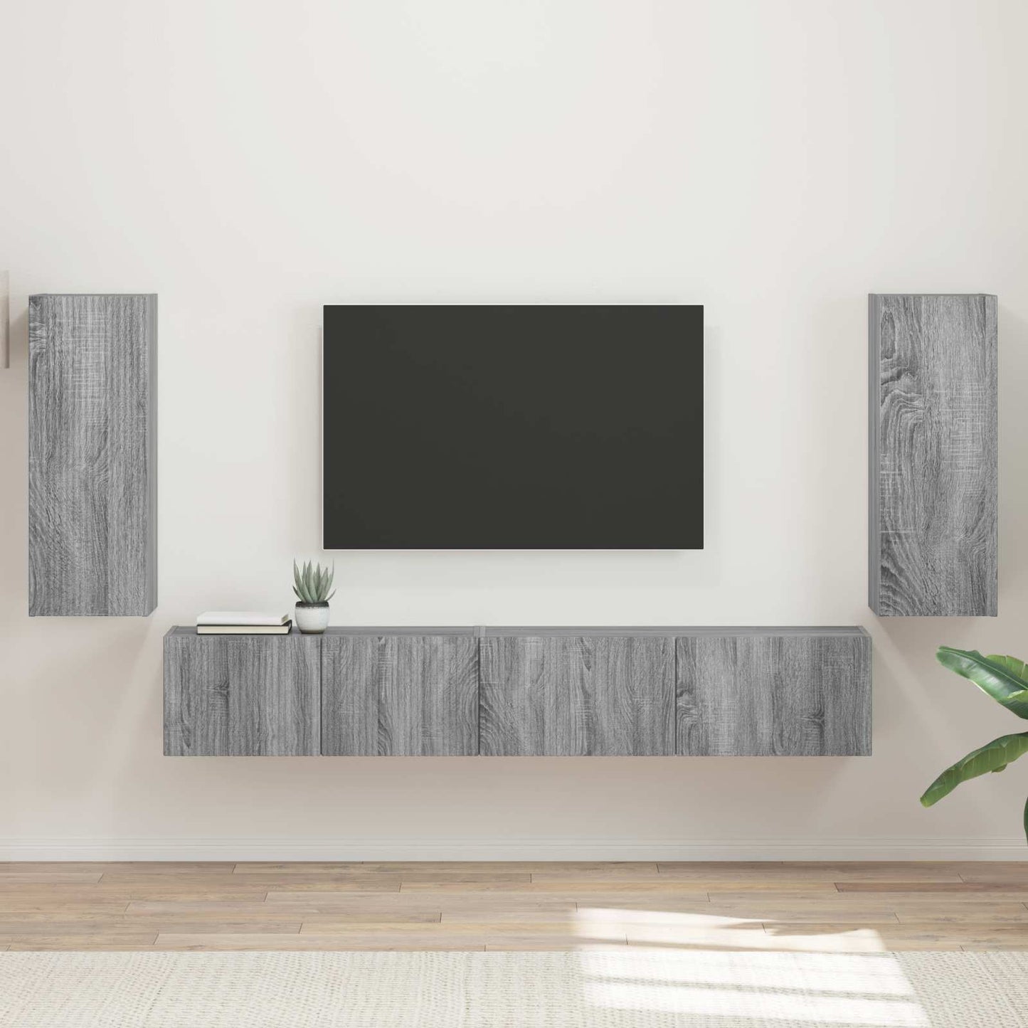 TV-Schrankset 4 pcs Graues Sonoma Holzwerkstoff