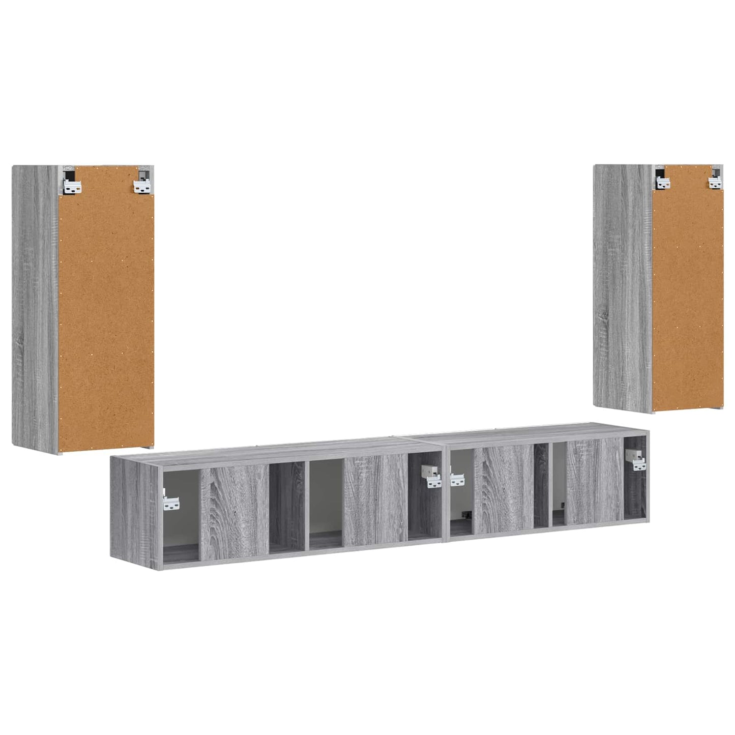 TV-Schrankset 4 pcs Graues Sonoma Holzwerkstoff