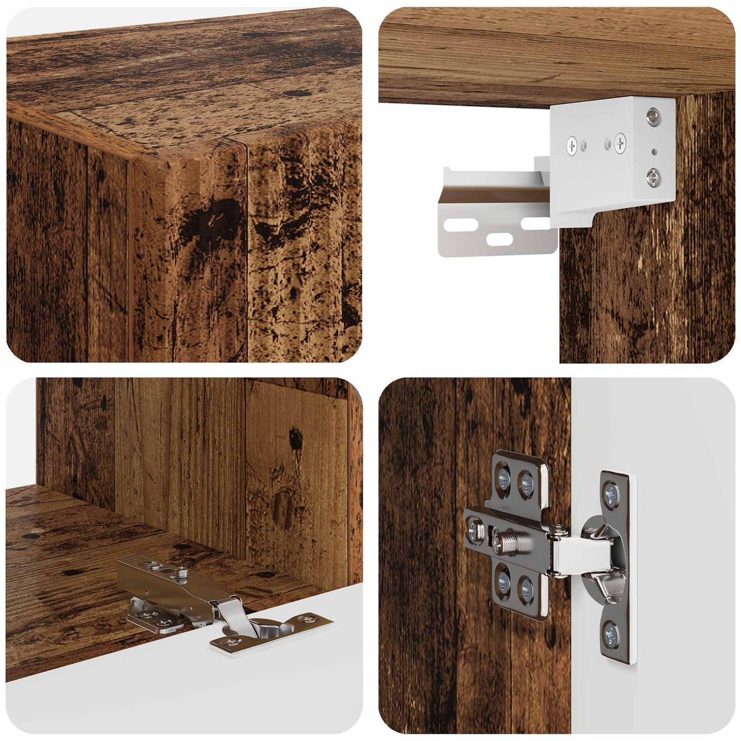 TV-Schrankset 4 pcs Altholz Holzwerkstoff