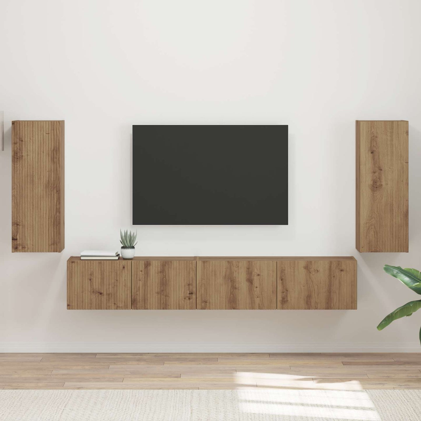 TV-Schrankset 4 pcs Artisan-Eiche Holzwerkstoff