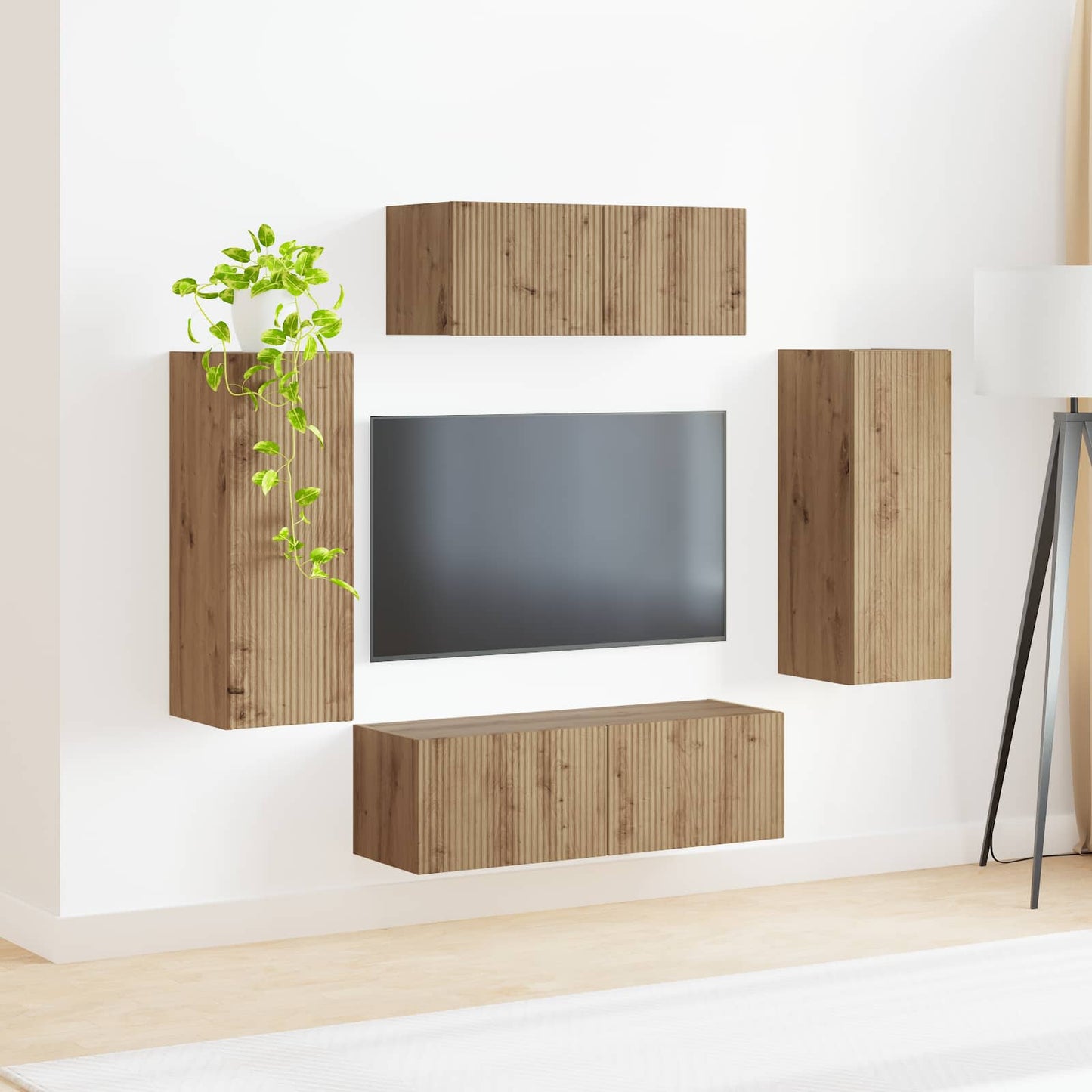 TV-Schrankset 4 pcs Artisan-Eiche Holzwerkstoff