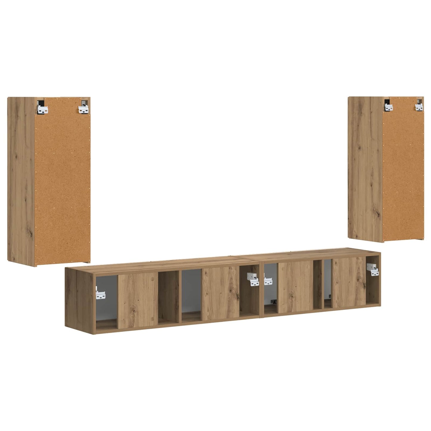 TV-Schrankset 4 pcs Artisan-Eiche Holzwerkstoff