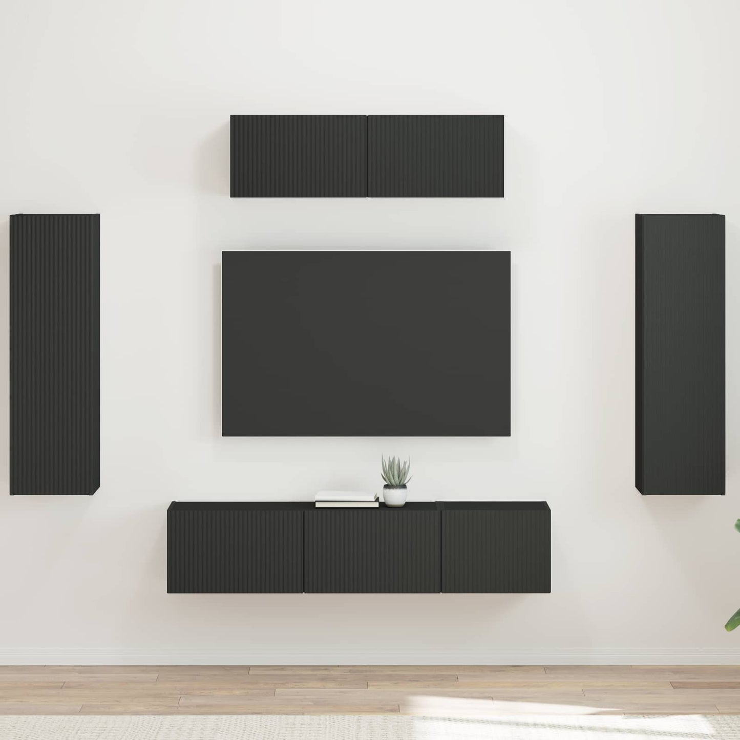 TV-Schränk 5 pcs Schwarz