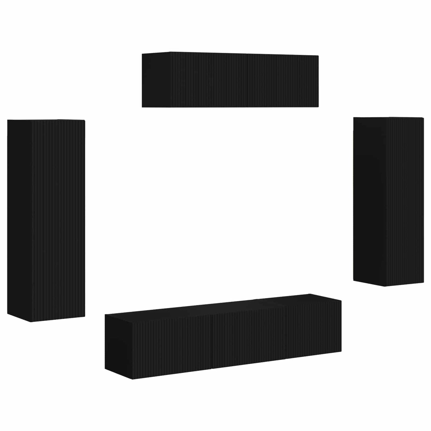 TV-Schränk 5 pcs Schwarz