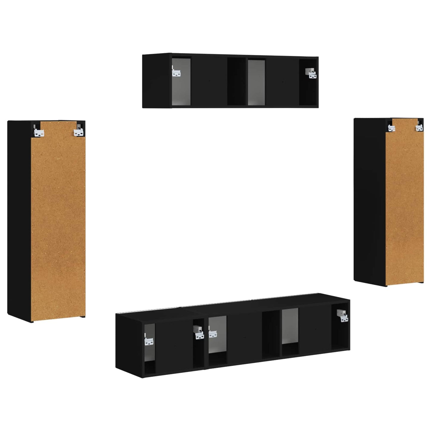 TV-Schränk 5 pcs Schwarz