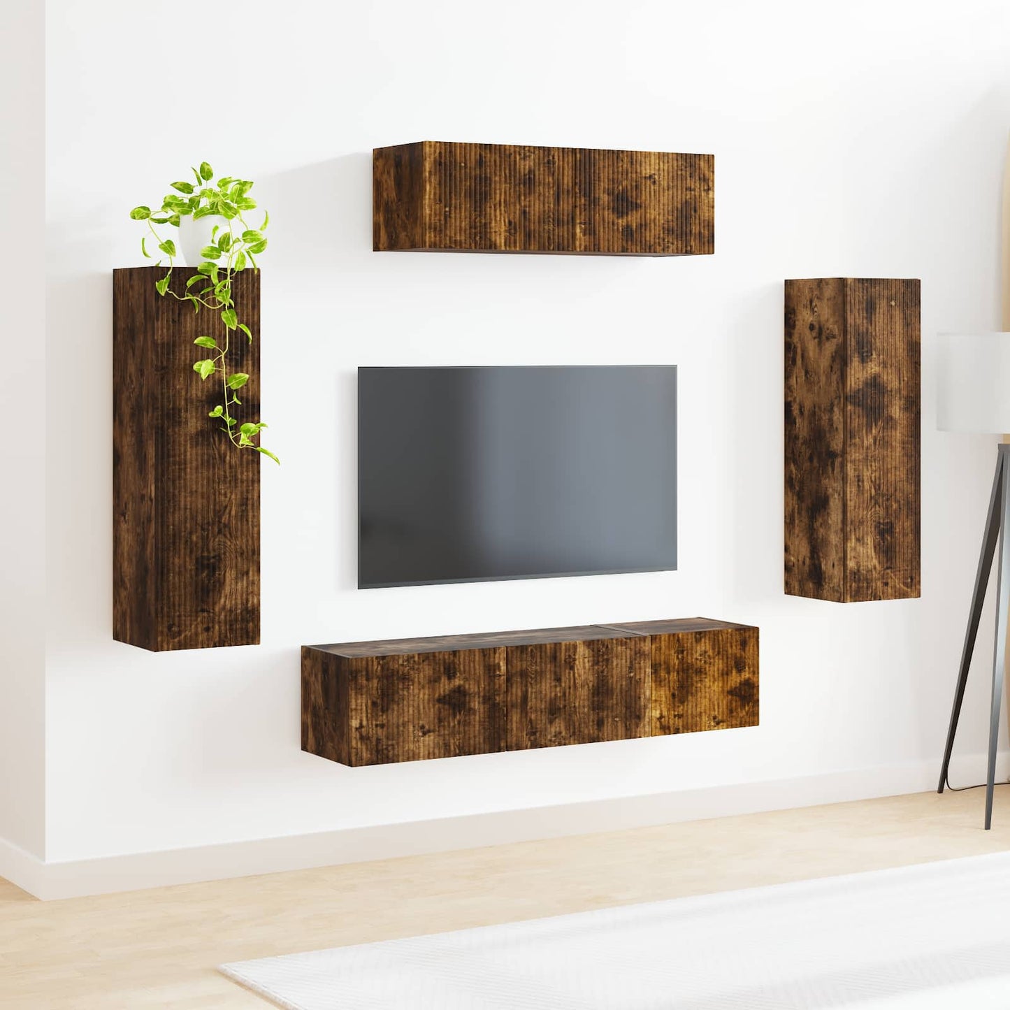 TV-Schränk 5 pcs Geräucherte Eiche