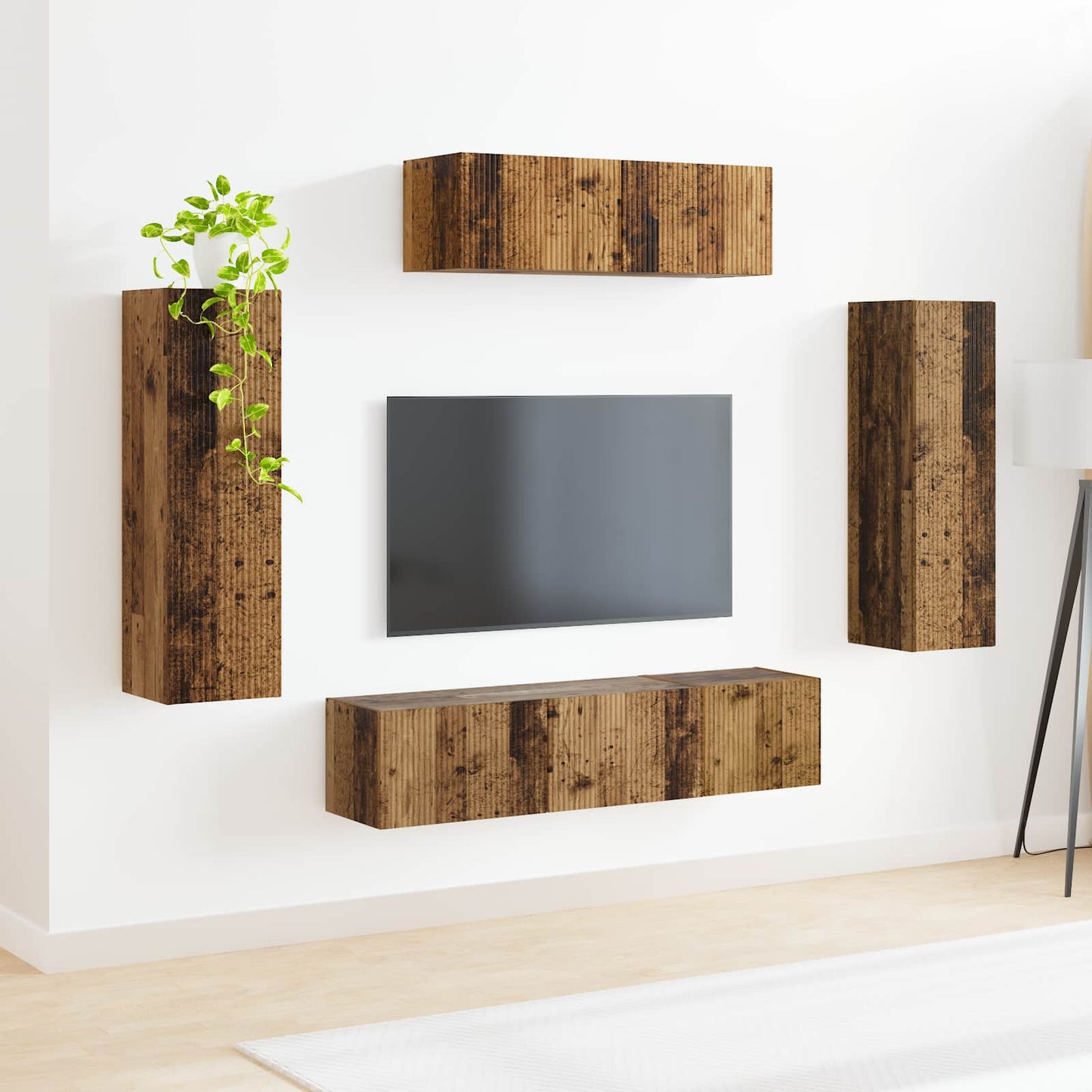 TV-Schränk 5 pcs Altholz