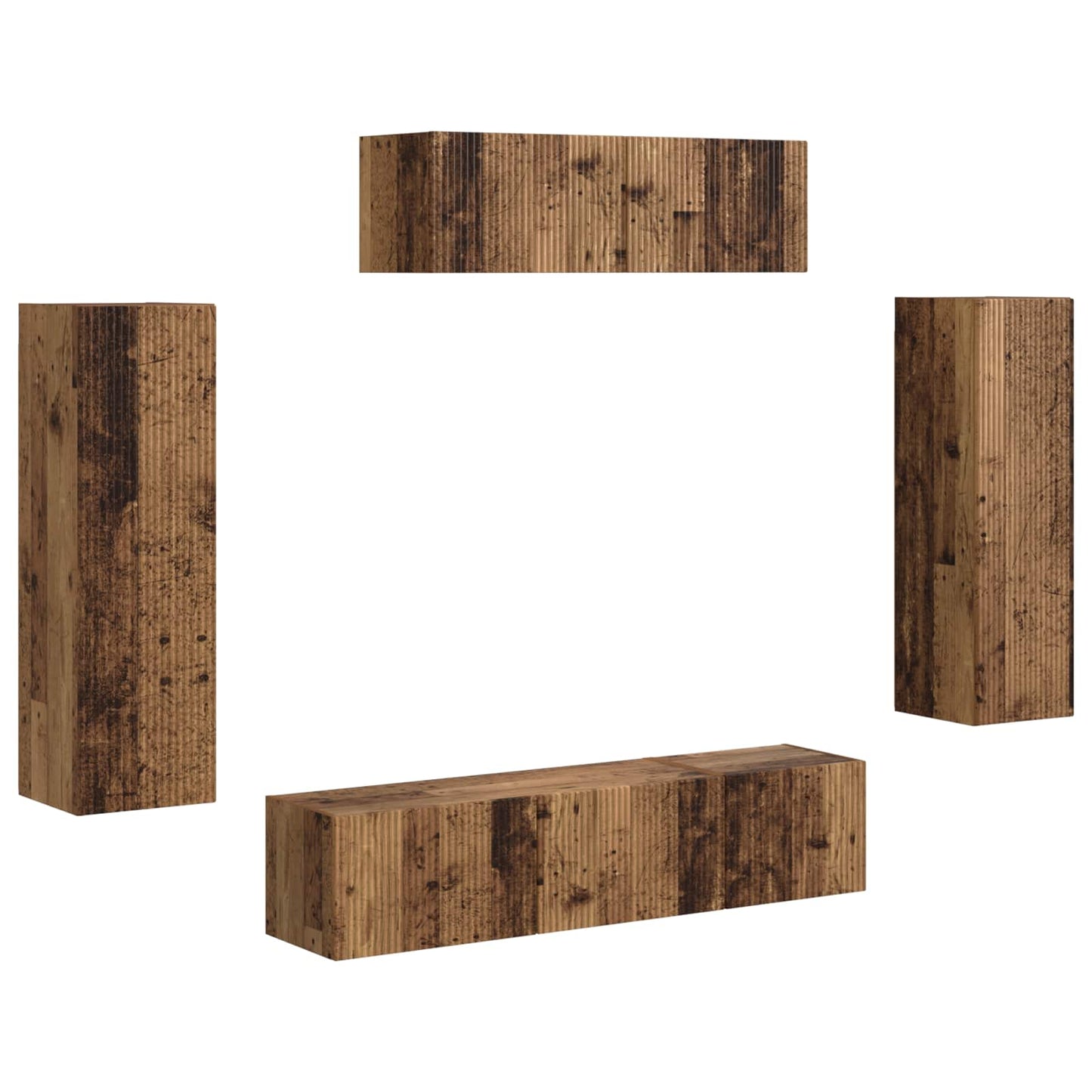 TV-Schränk 5 pcs Altholz