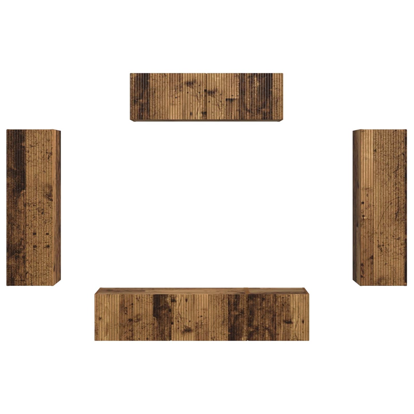 TV-Schränk 5 pcs Altholz