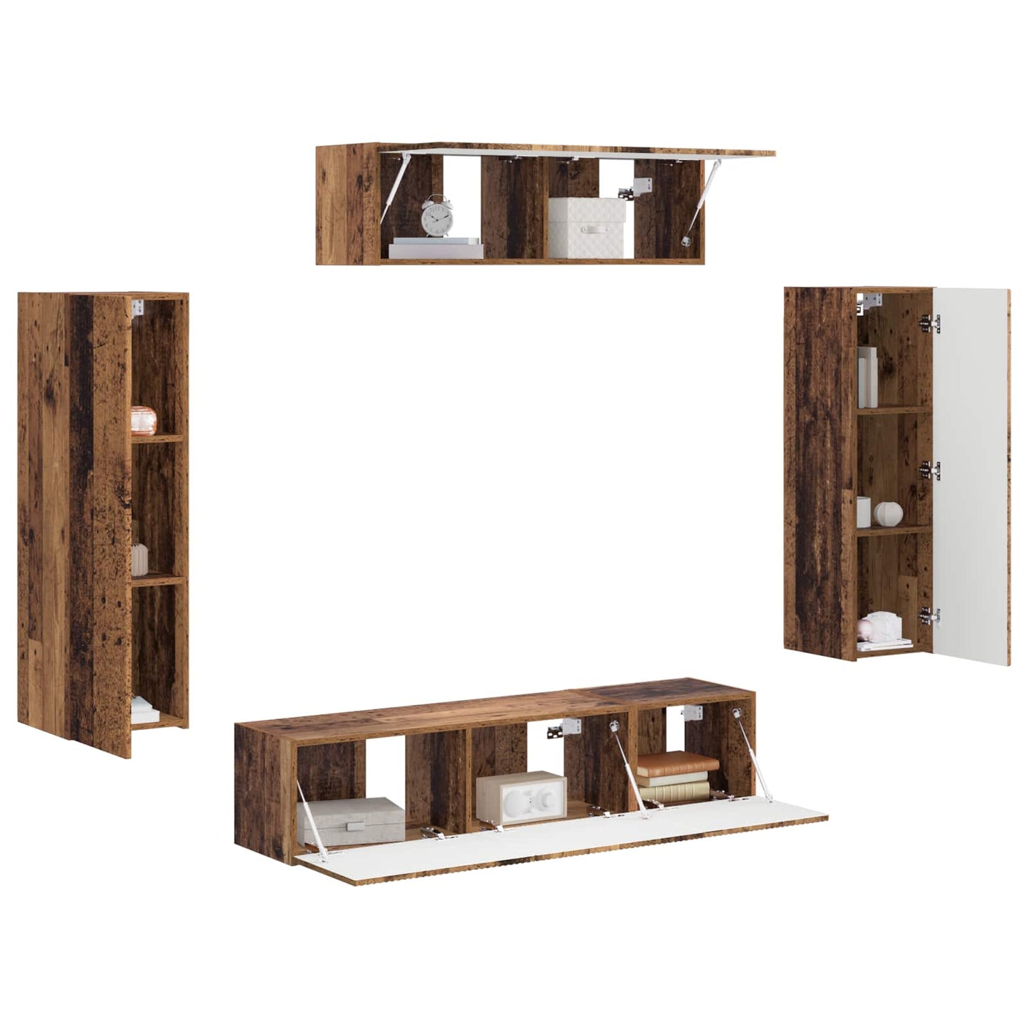 TV-Schränk 5 pcs Altholz