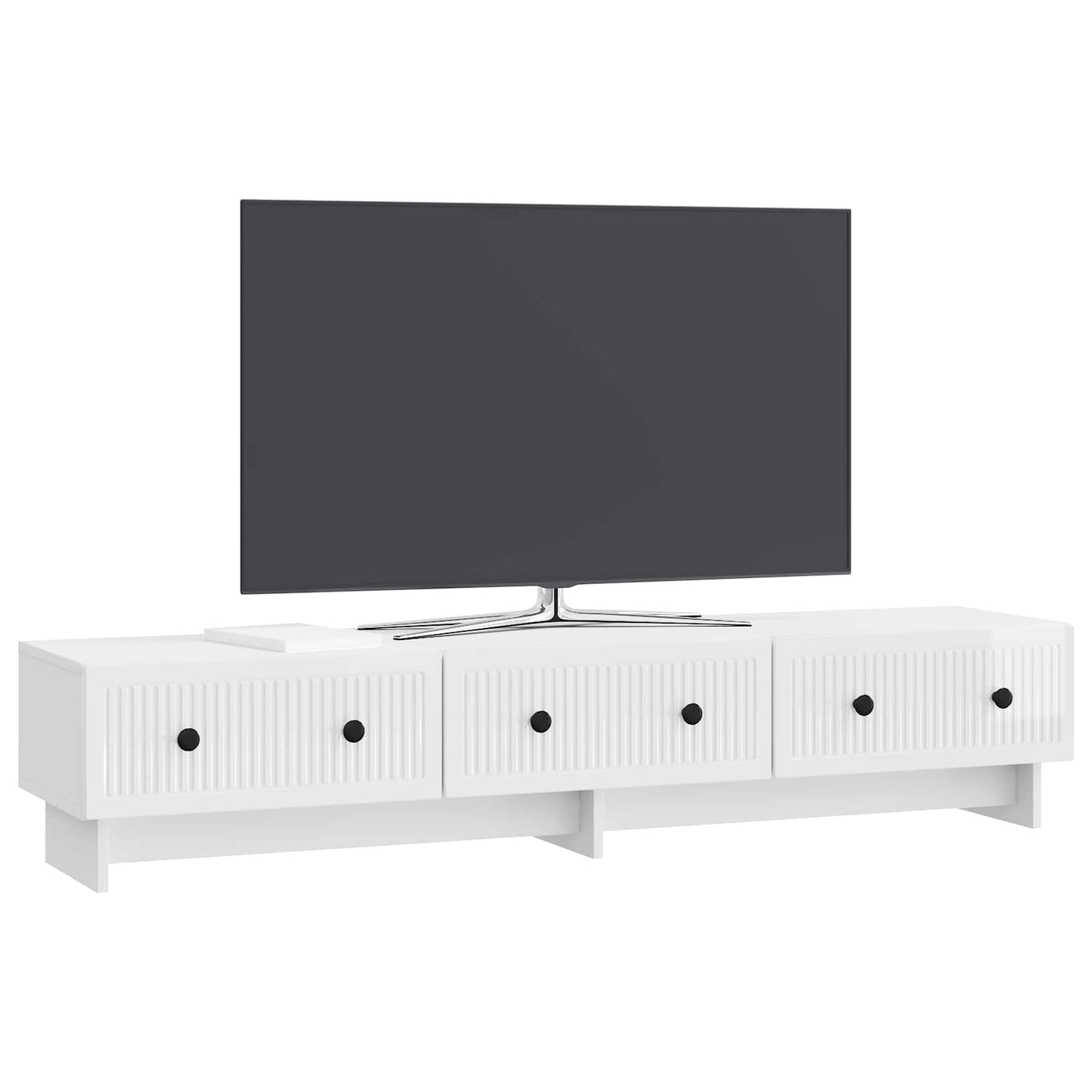 TV-Schränk Hochglanz Weiß 147 x 34,5 x 30 cm Holzwerkstoff