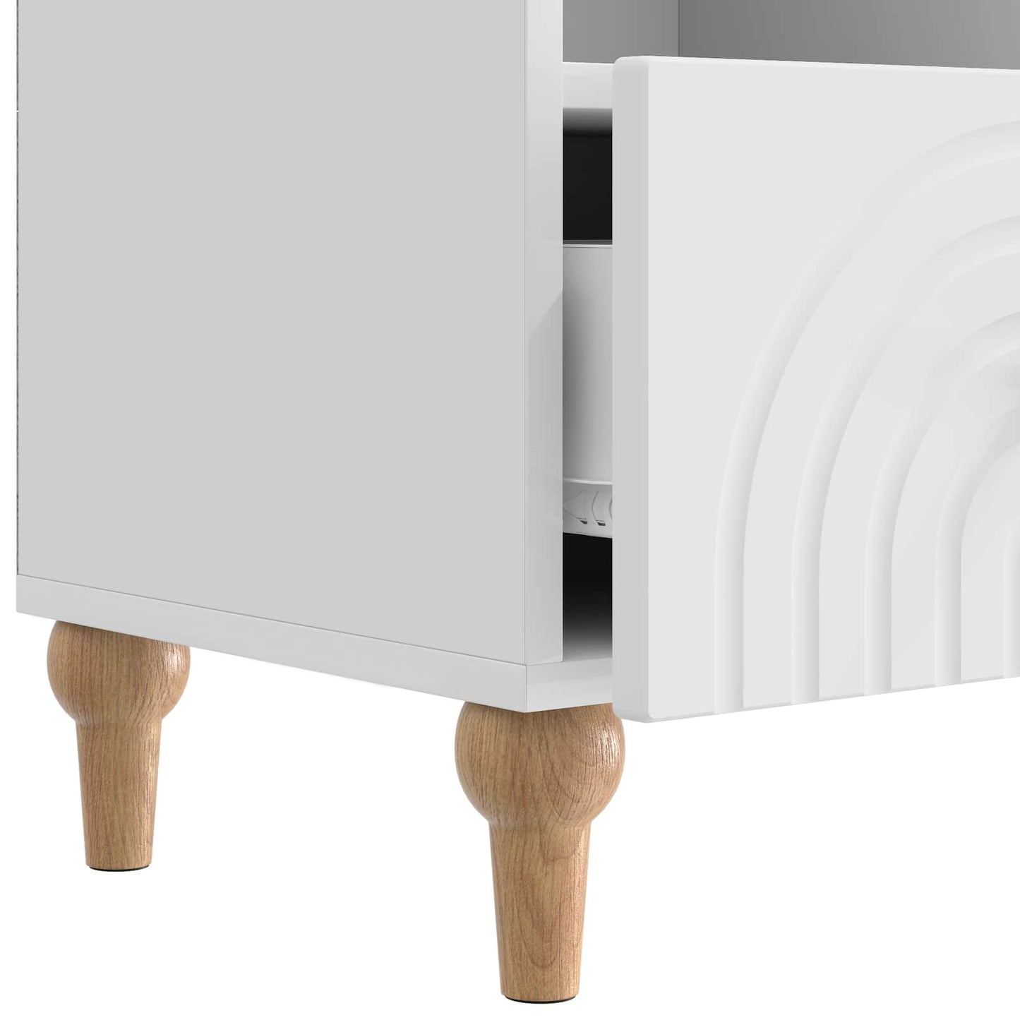 TV-Schränk Hochglanz Weiß 102 x 34,5 x 50 cm Holzwerkstoff