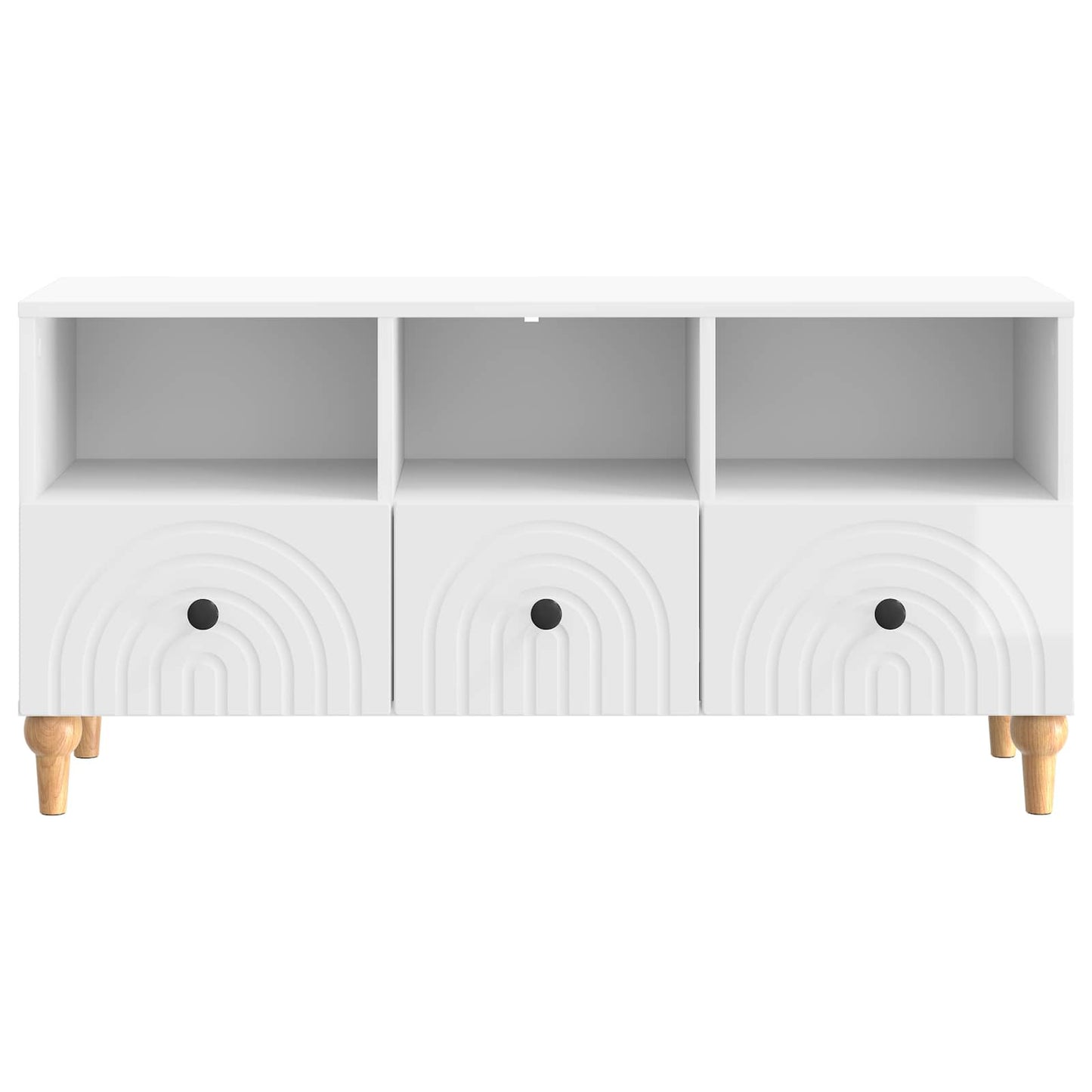 TV-Schränk Hochglanz Weiß 102 x 34,5 x 50 cm Holzwerkstoff