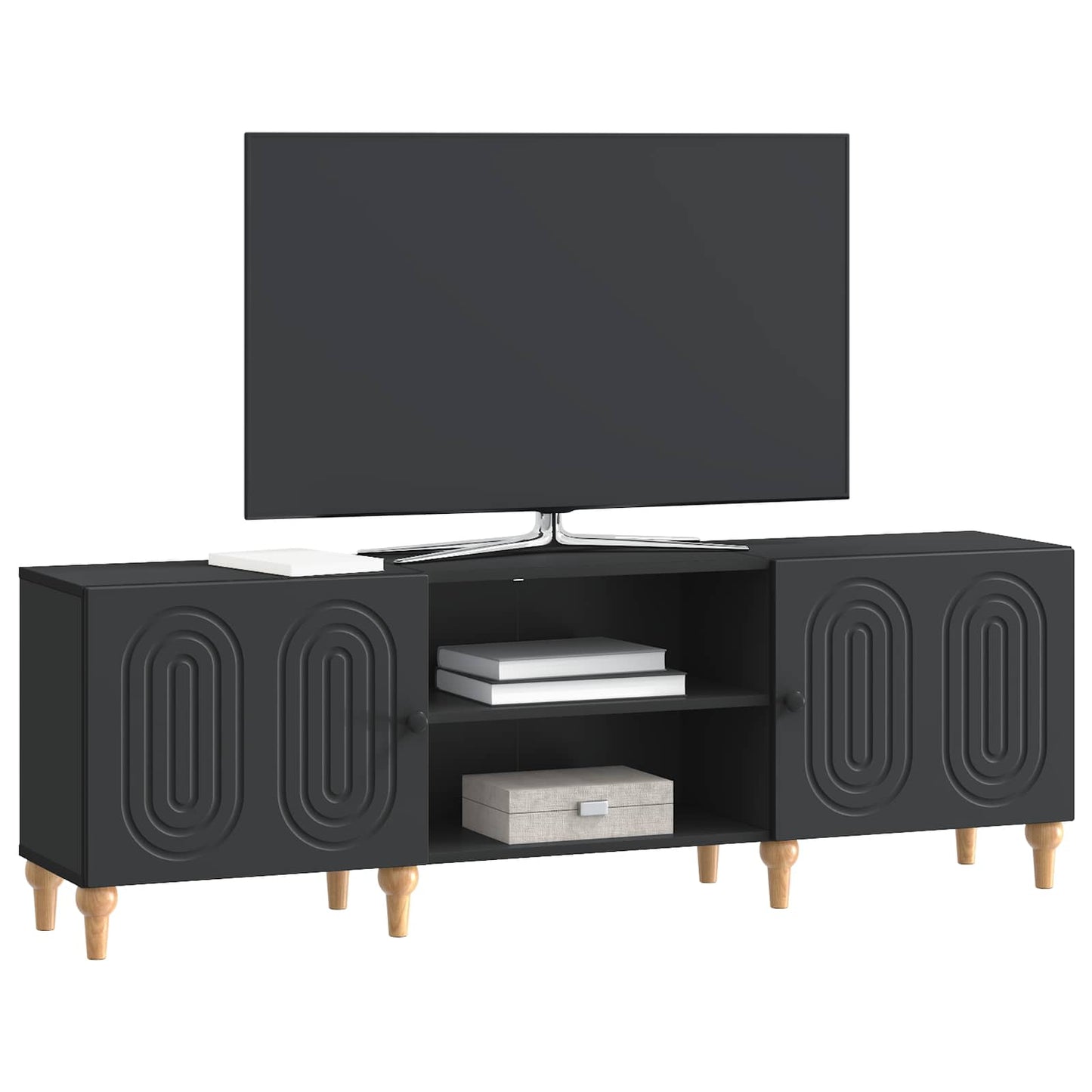 TV-Schränk Schwarz 150 x 31 x 50 cm Holzwerkstoff
