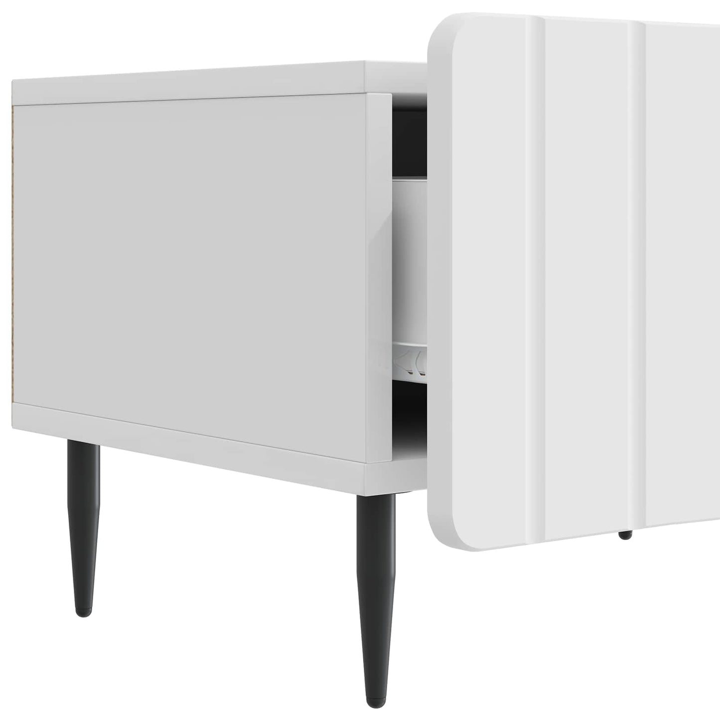 TV-Schränk Hochglanz Weiß 147 x 34,5 x 32 cm Holzwerkstoff