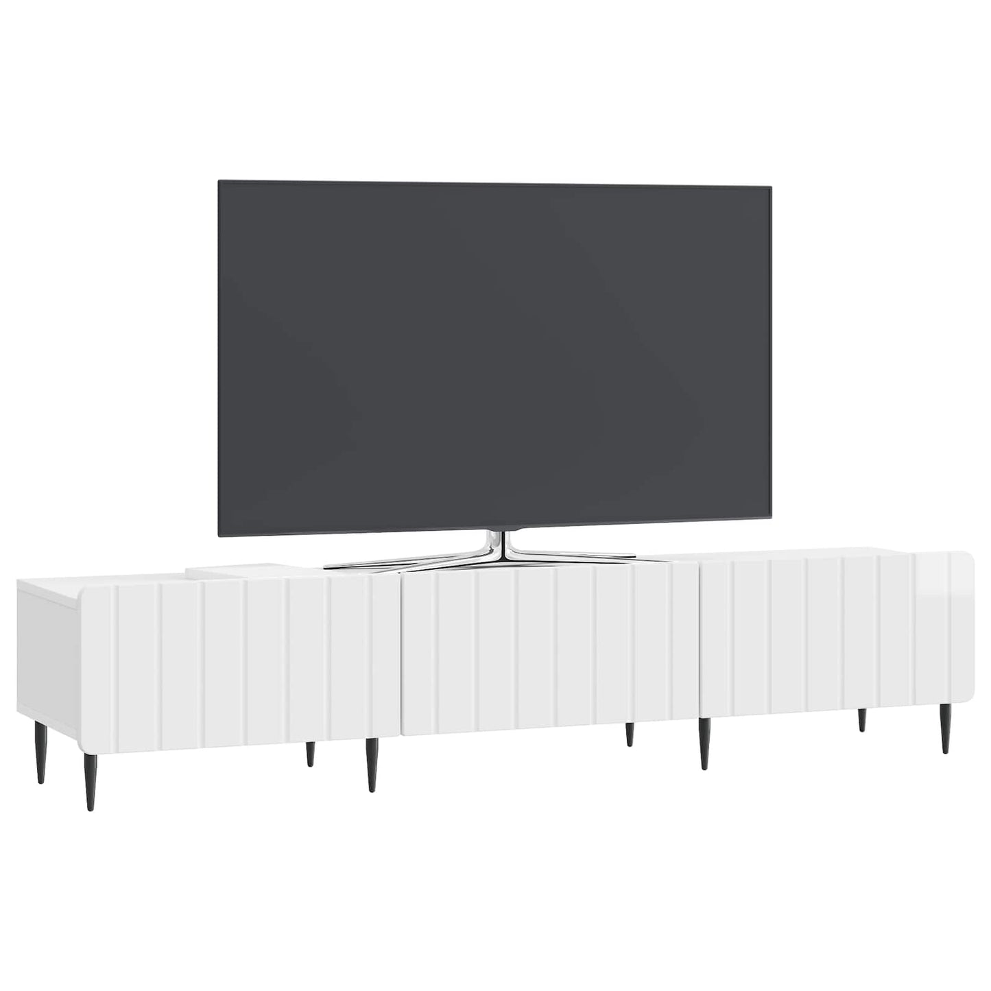 TV-Schränk Hochglanz Weiß 147 x 34,5 x 32 cm Holzwerkstoff
