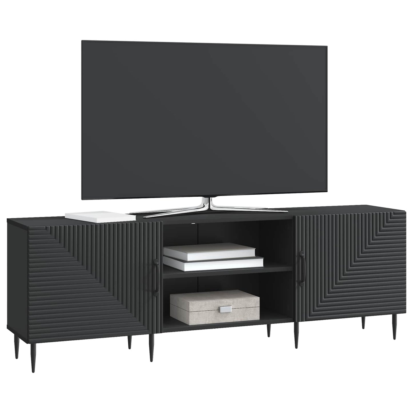TV-Schränk Schwarz 150 x 31 x 50 cm Holzwerkstoff